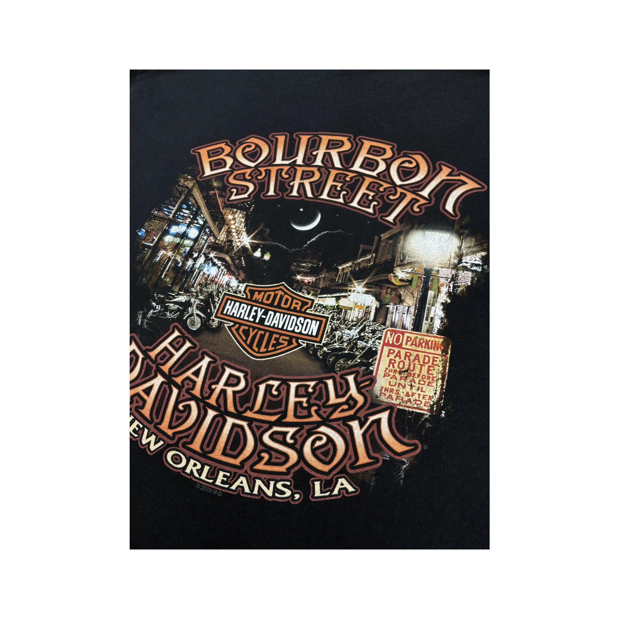 T-shirt Harley-Davidson Bourbon Street em algodão com estampado de Caveira