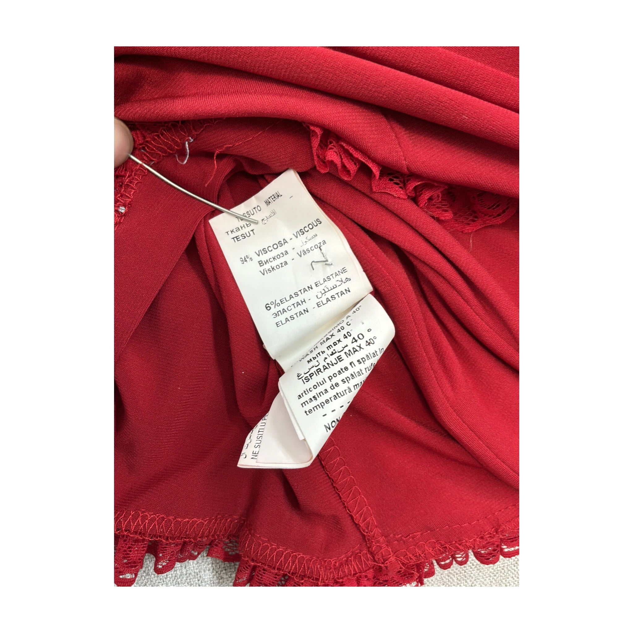 Red Ruffled Cami Top