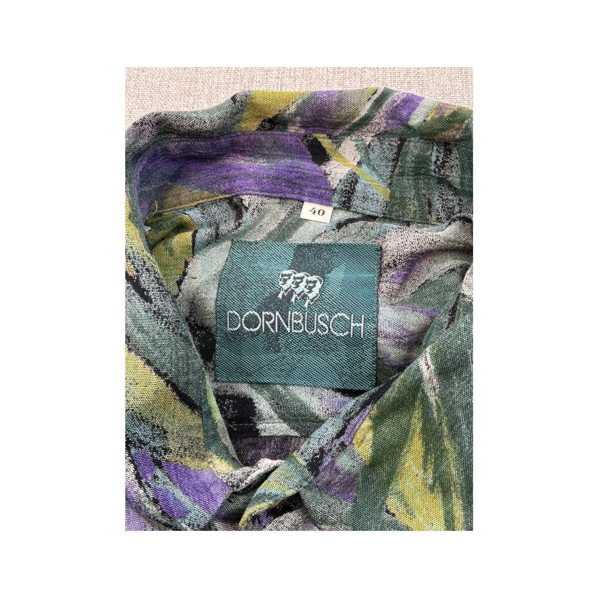 Dornbusch Tropical Leaf Print Button-Up Shirt