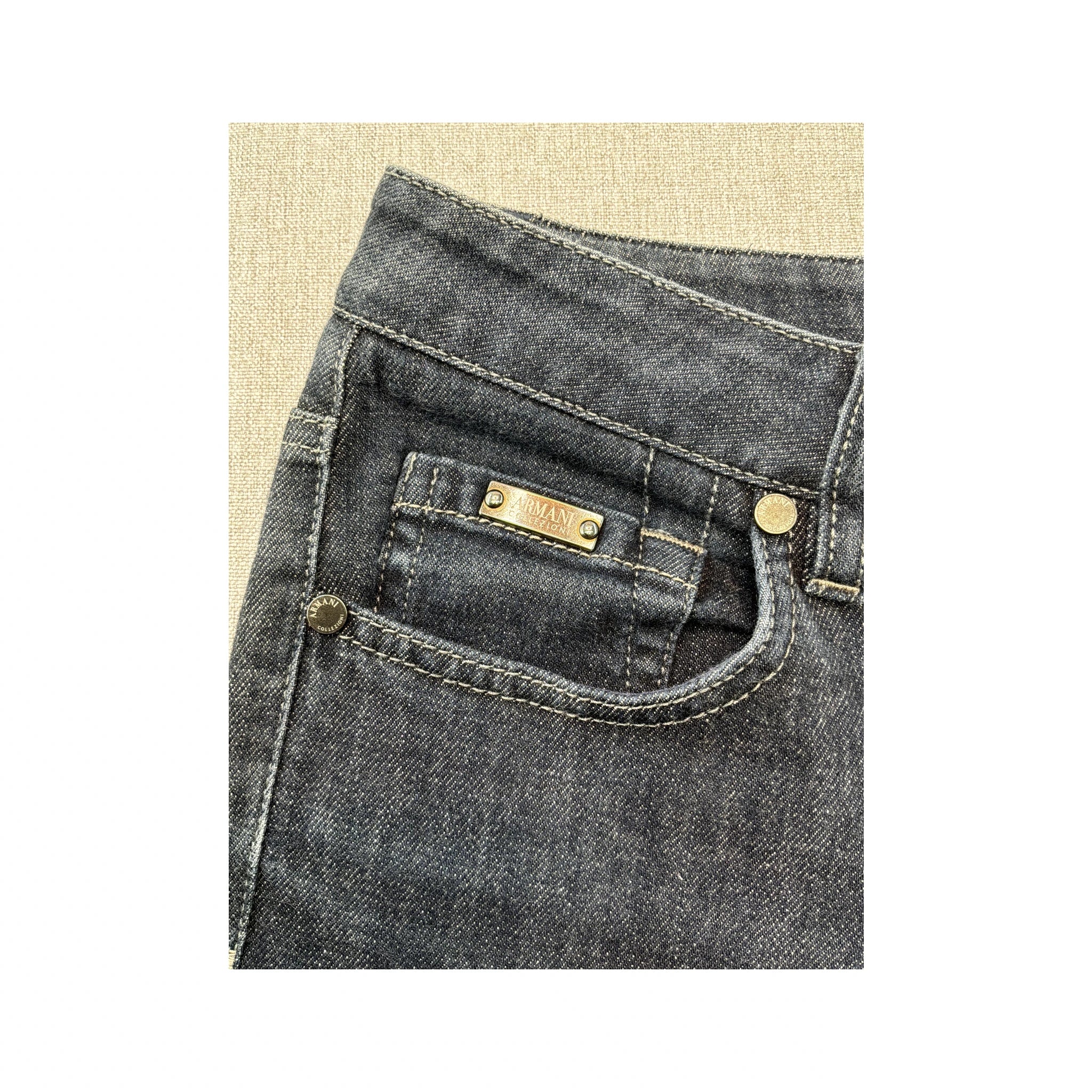 Armani Collezioni Dark Wash Straight Leg Jeans