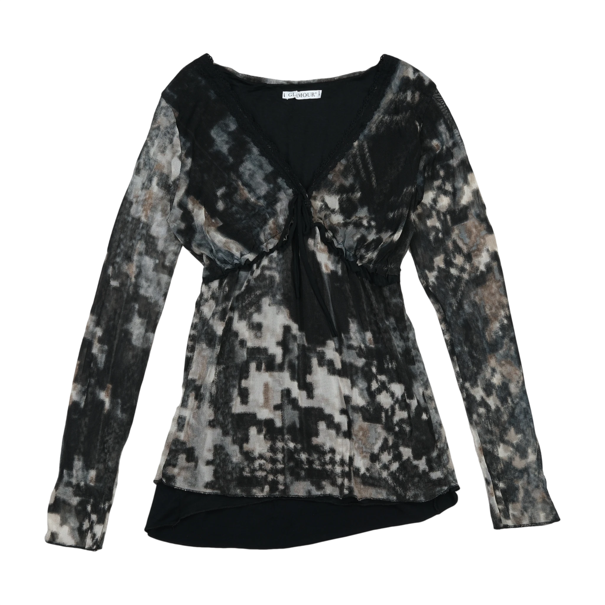Black Printed Blouse