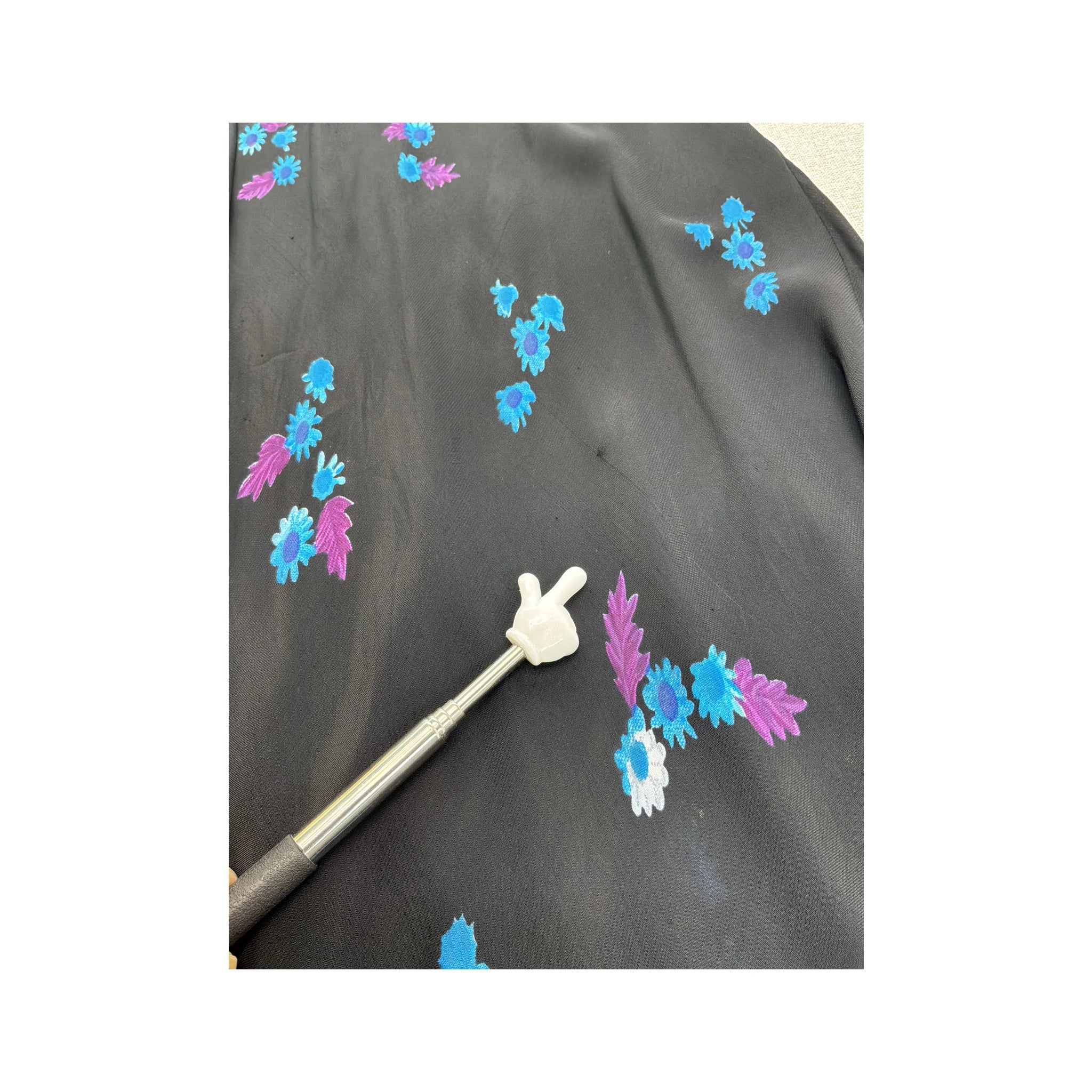 Vintage Black Floral Sleeveless Maxi Dress