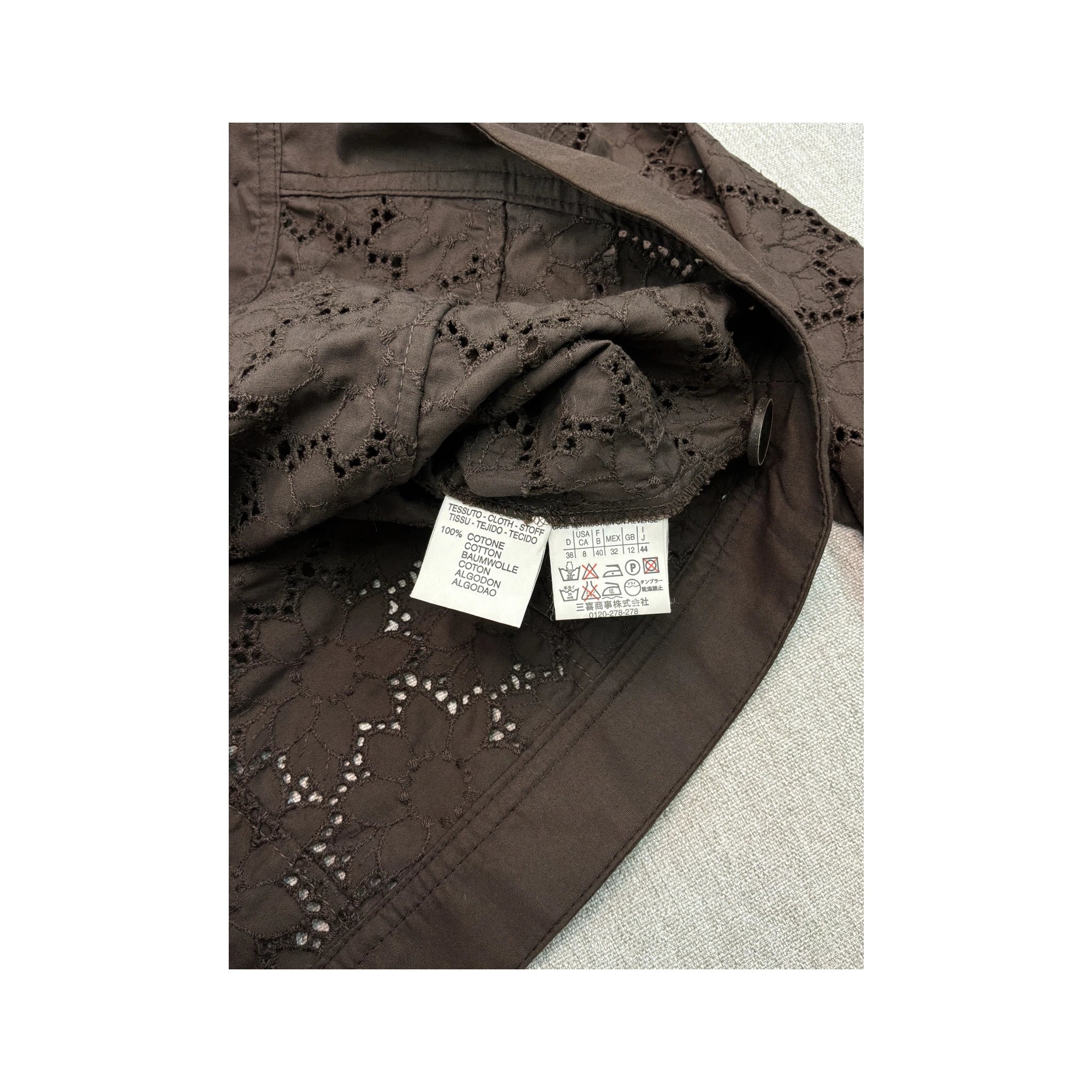 Marella Floral Eyelet Cotton Jacket