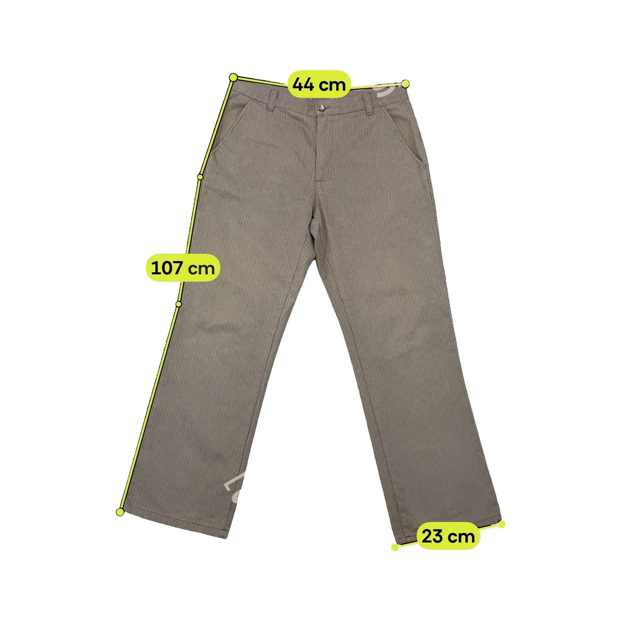 Sergio Tacchini Vintage Gray Pinstripe Cotton Blend Chinos (lavagem>???)