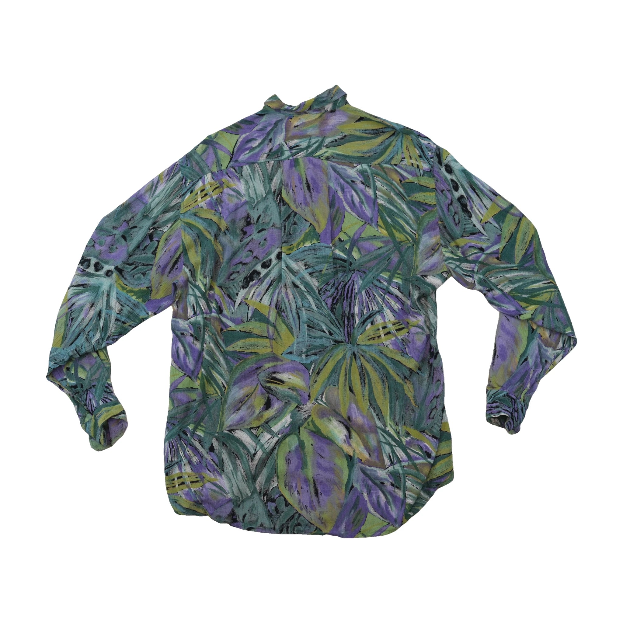 Dornbusch Tropical Leaf Print Button-Up Shirt