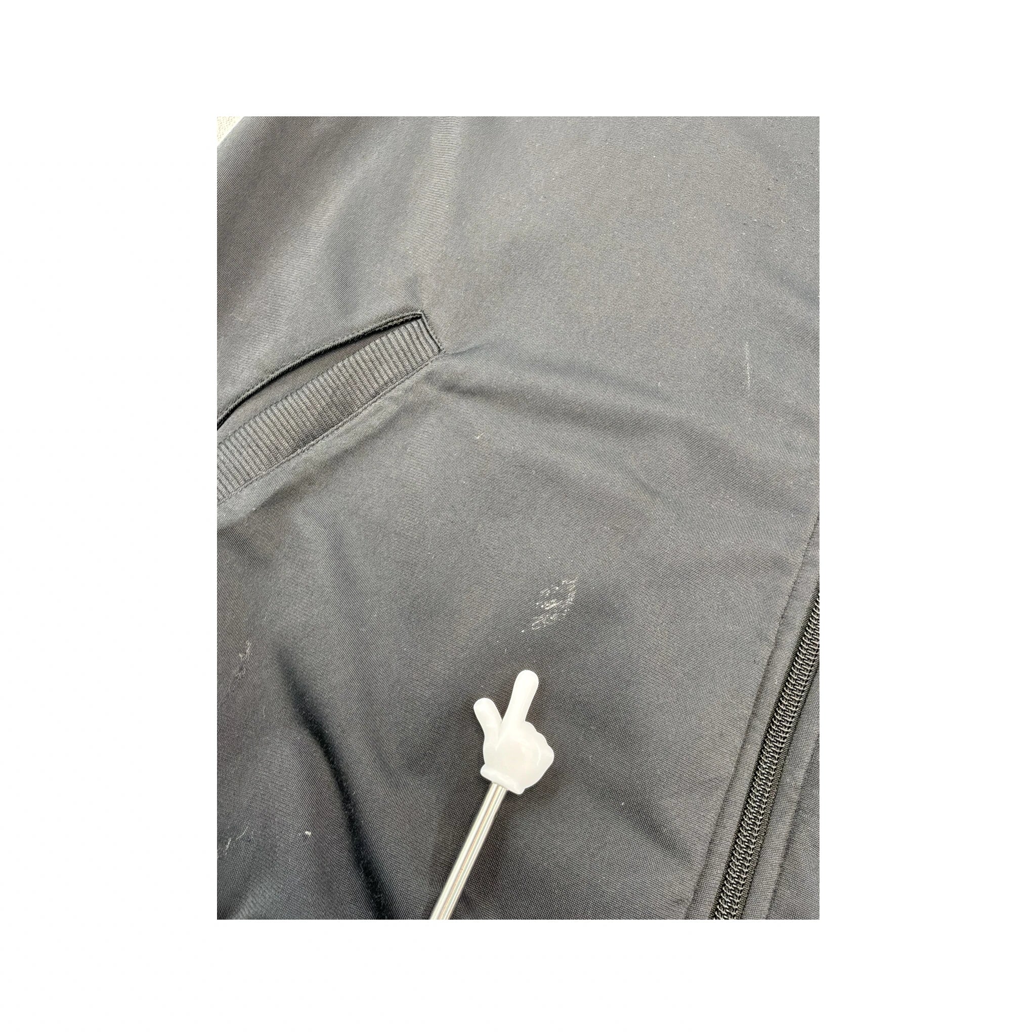 adidas Black Logo Piped Track Jacket (lavagem?)
