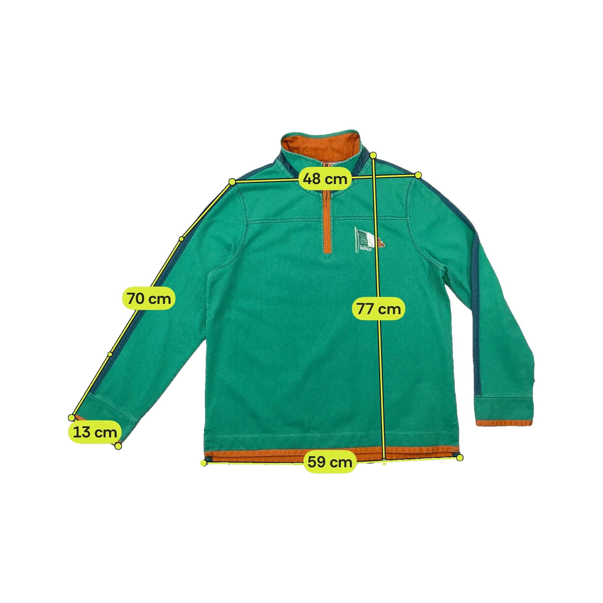 Fat Face Ireland Flag Quarter Zip Cotton Sweater