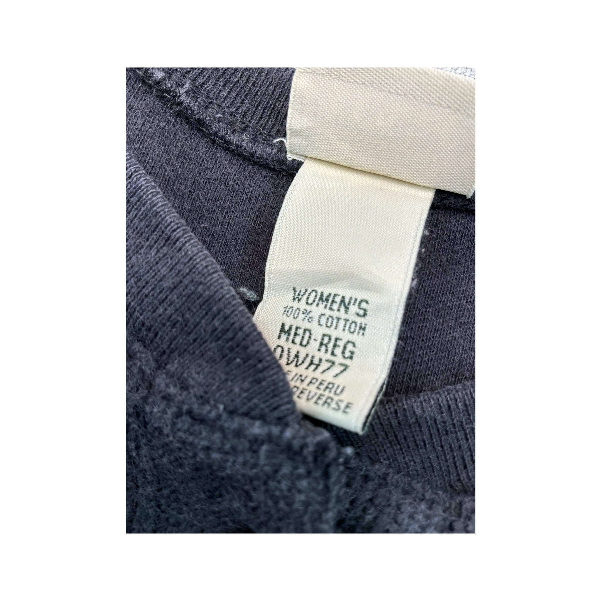 L.L.Bean Vintage Black Cotton Button Front Cardigan Sweater
