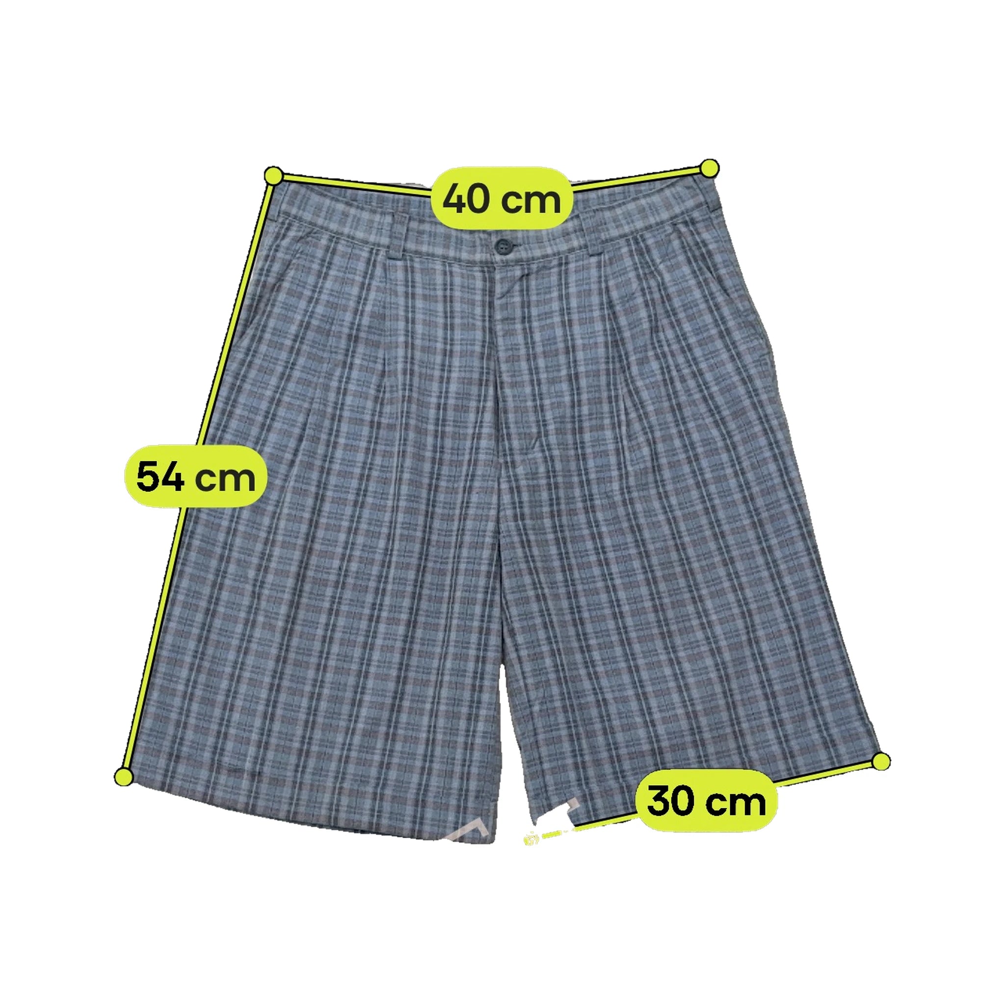 Le Frog Plaid Pleated Cotton Blend Shorts