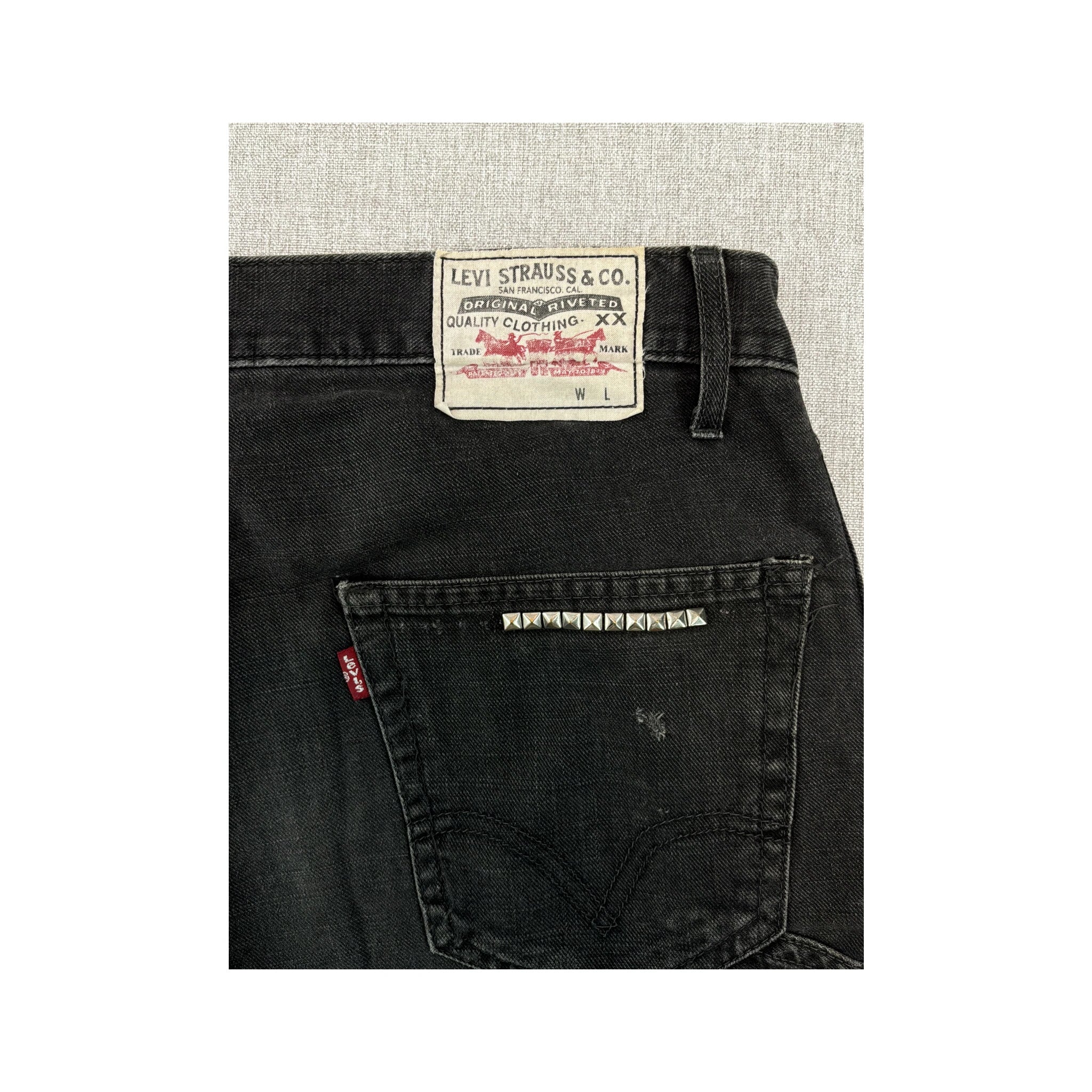 Levi's Studded Side Pocket Black Denim Jeans