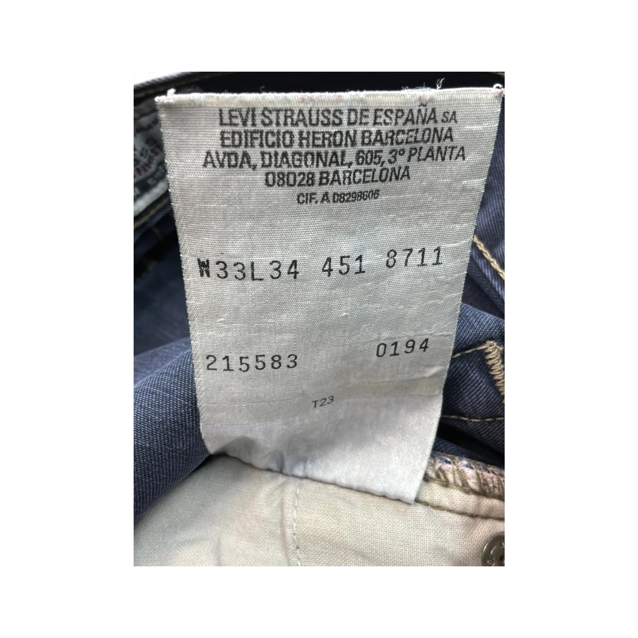 Levi’s 451 Dark Wash Denim Jeans