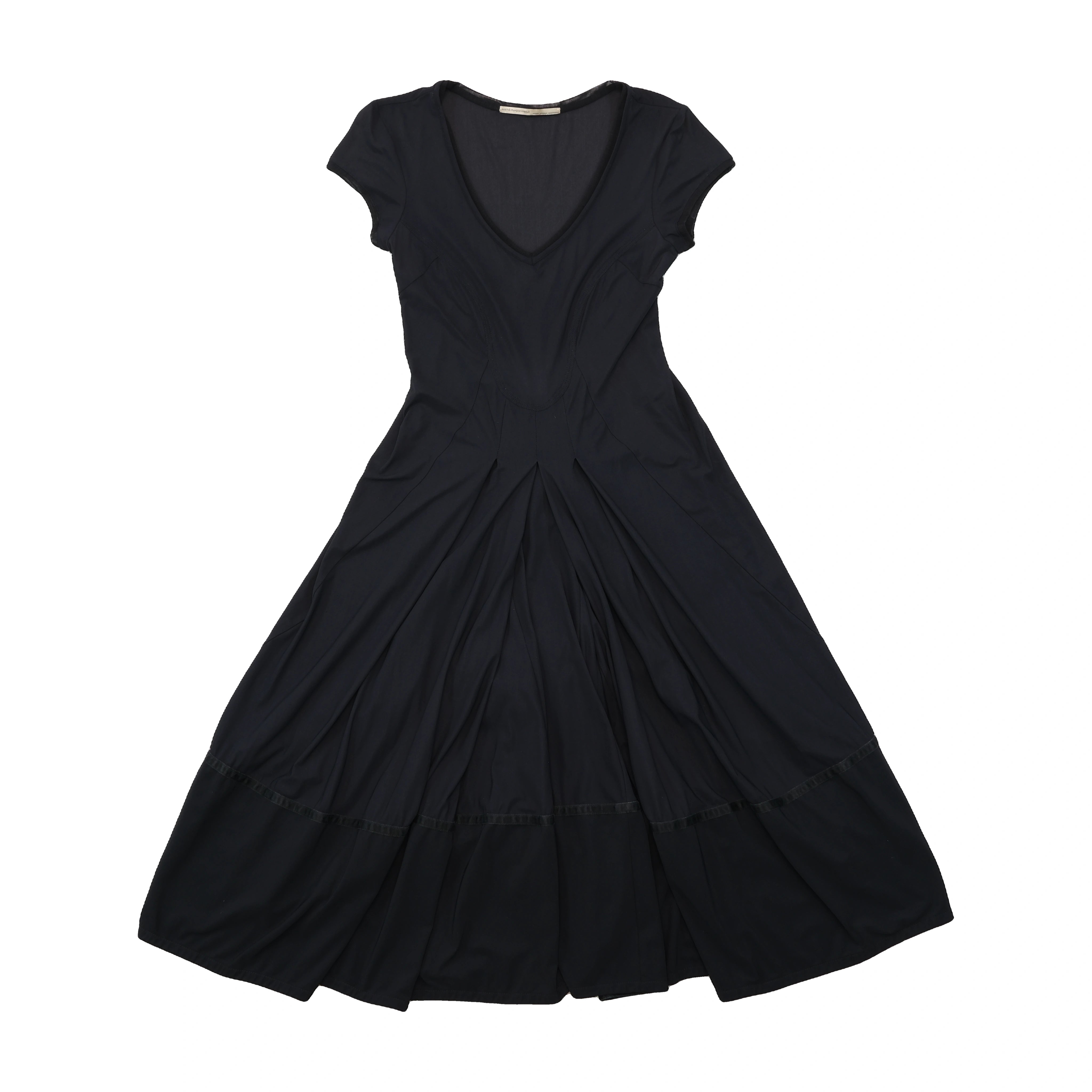 Marithé + François Girbaud Black Corset Back Fit and Flare Dress