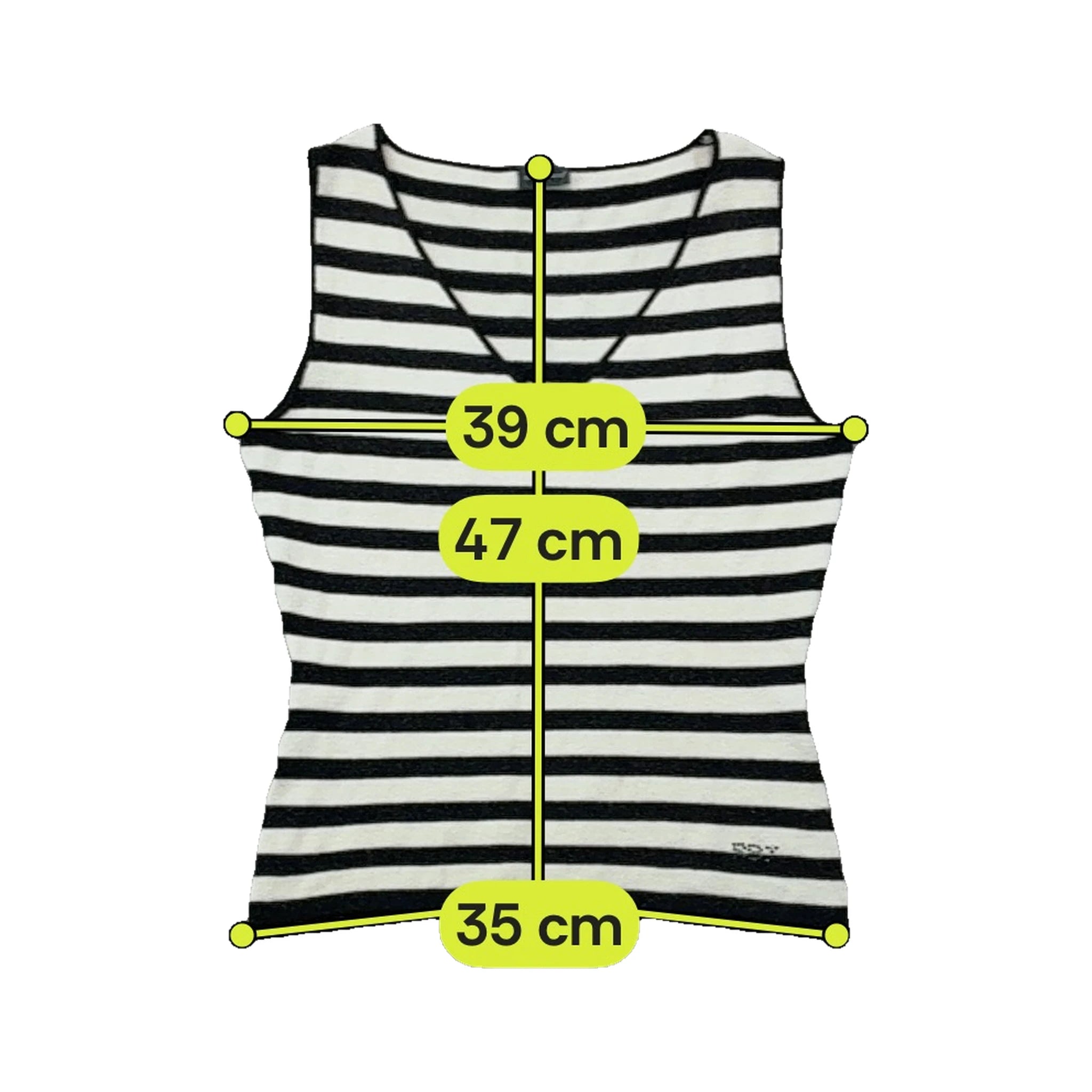 Roccobarocco Jeans Striped Cutout Tank Top