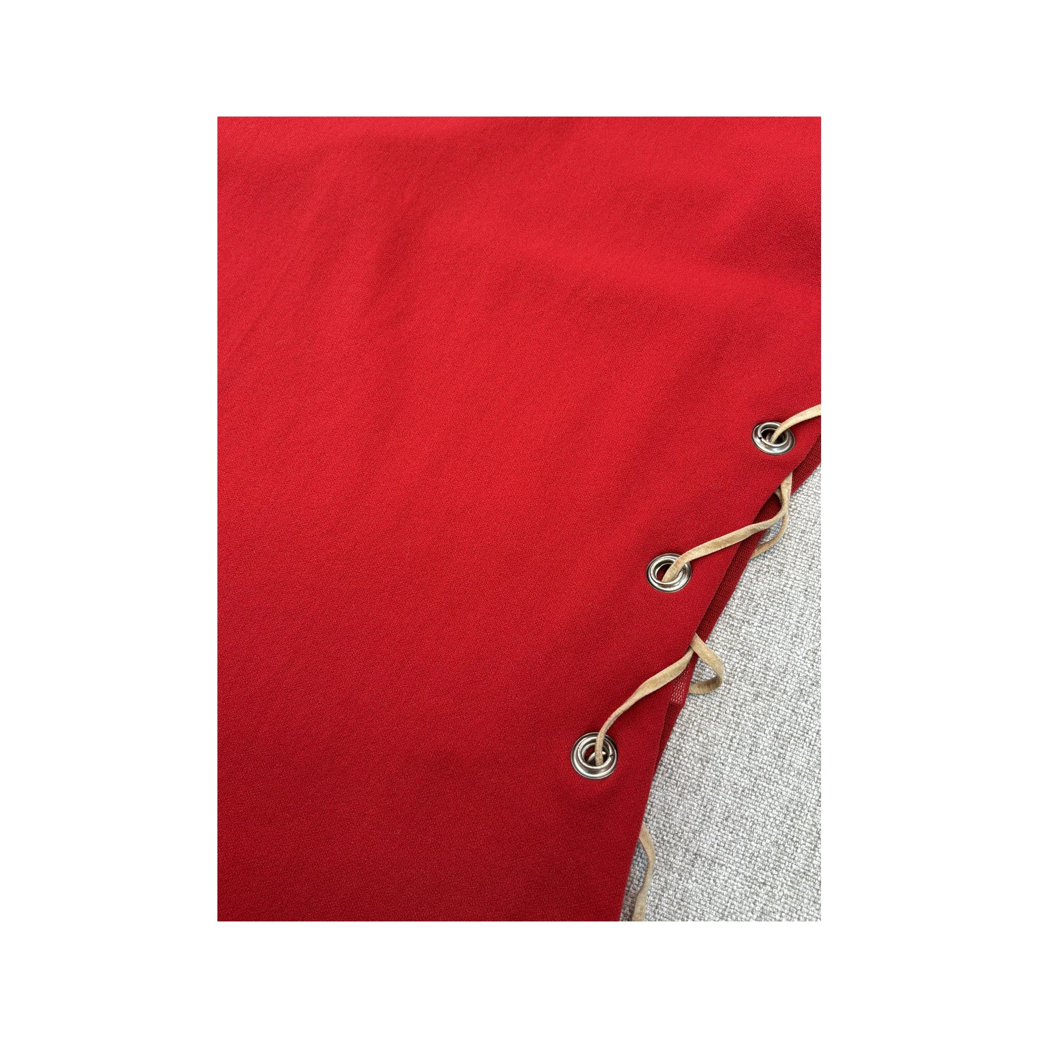 Vintage Red Side Lace-Up Tank Top