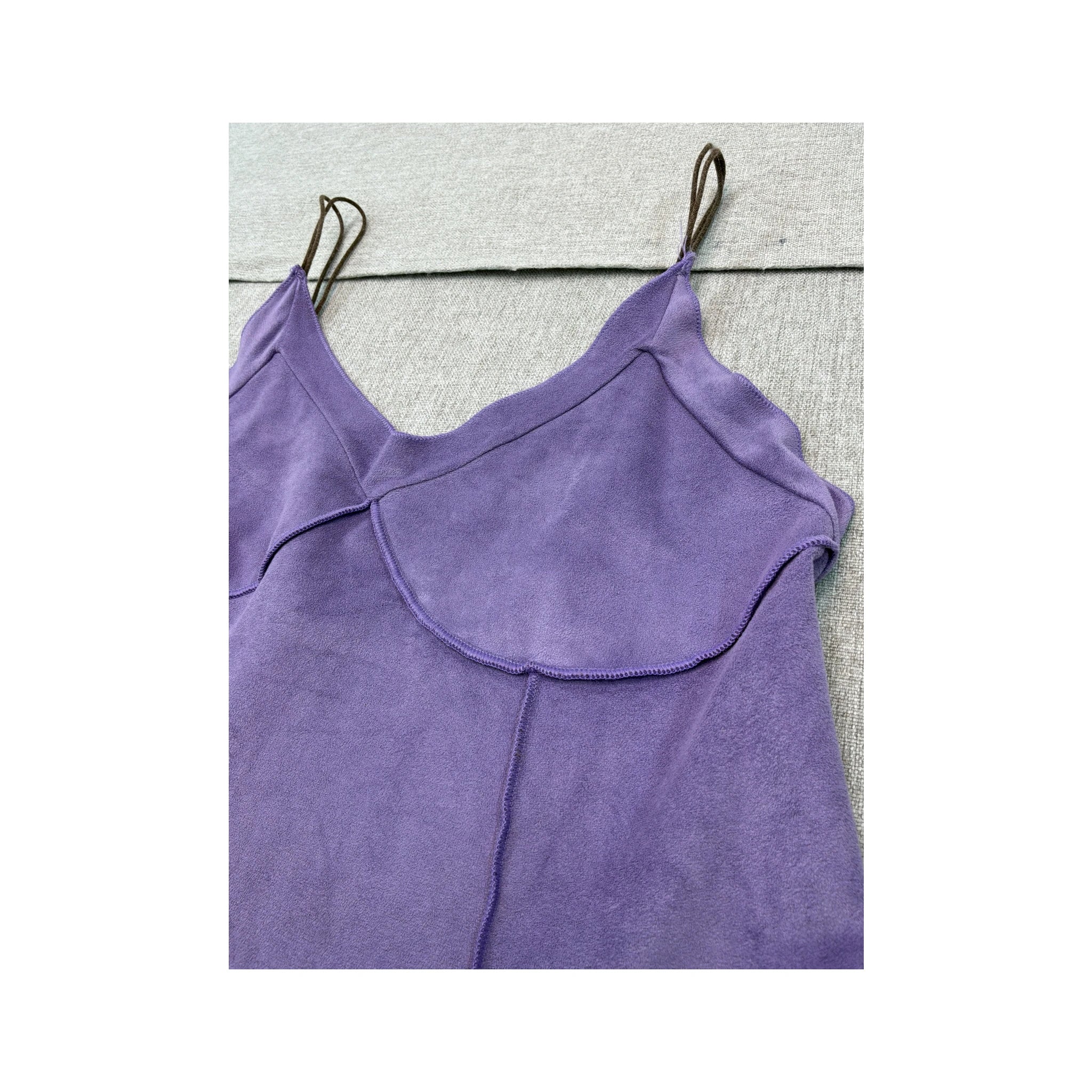 Dixie Purple Faux Suede Slip Dress