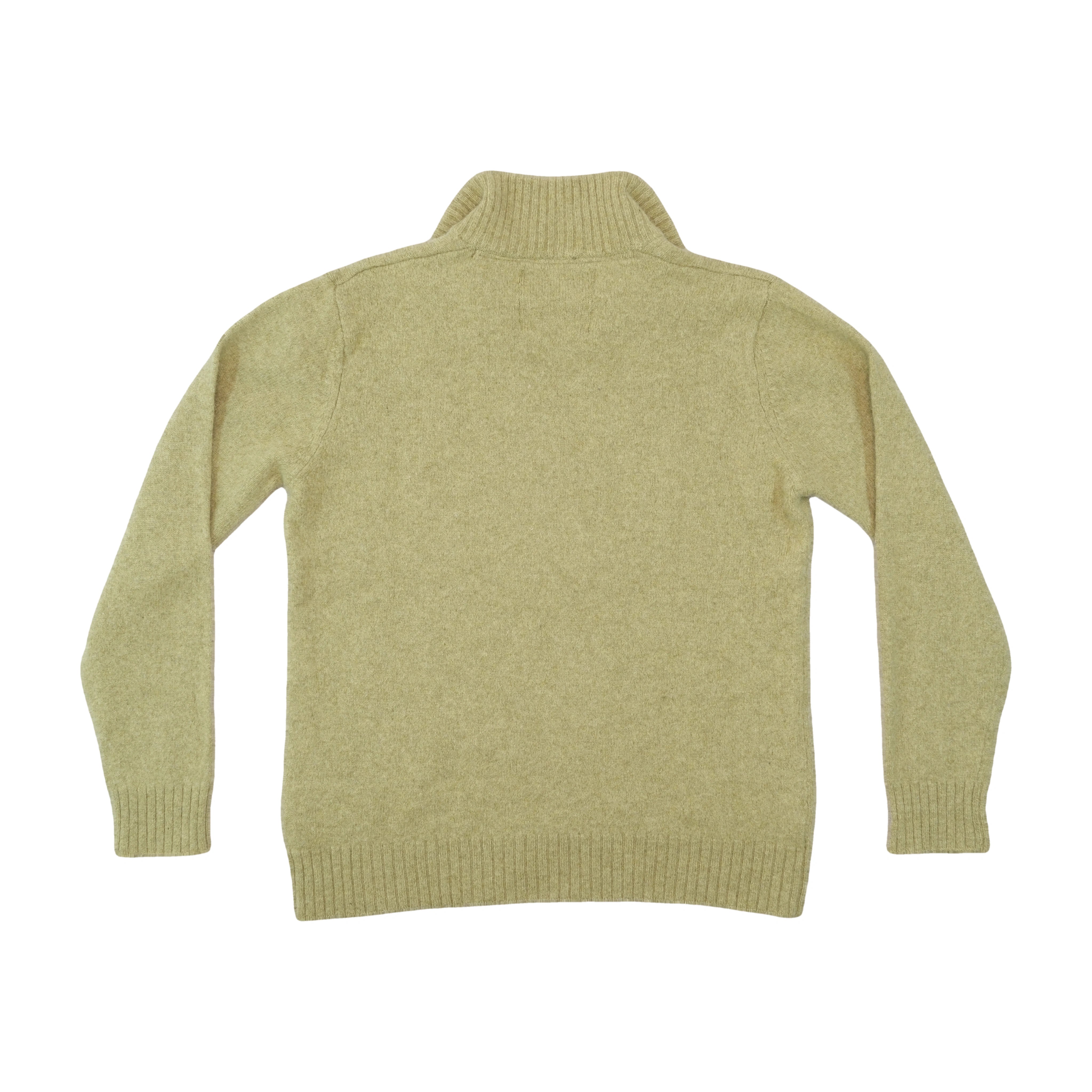 Vintage Olive Brown Turtleneck Knit Sweater