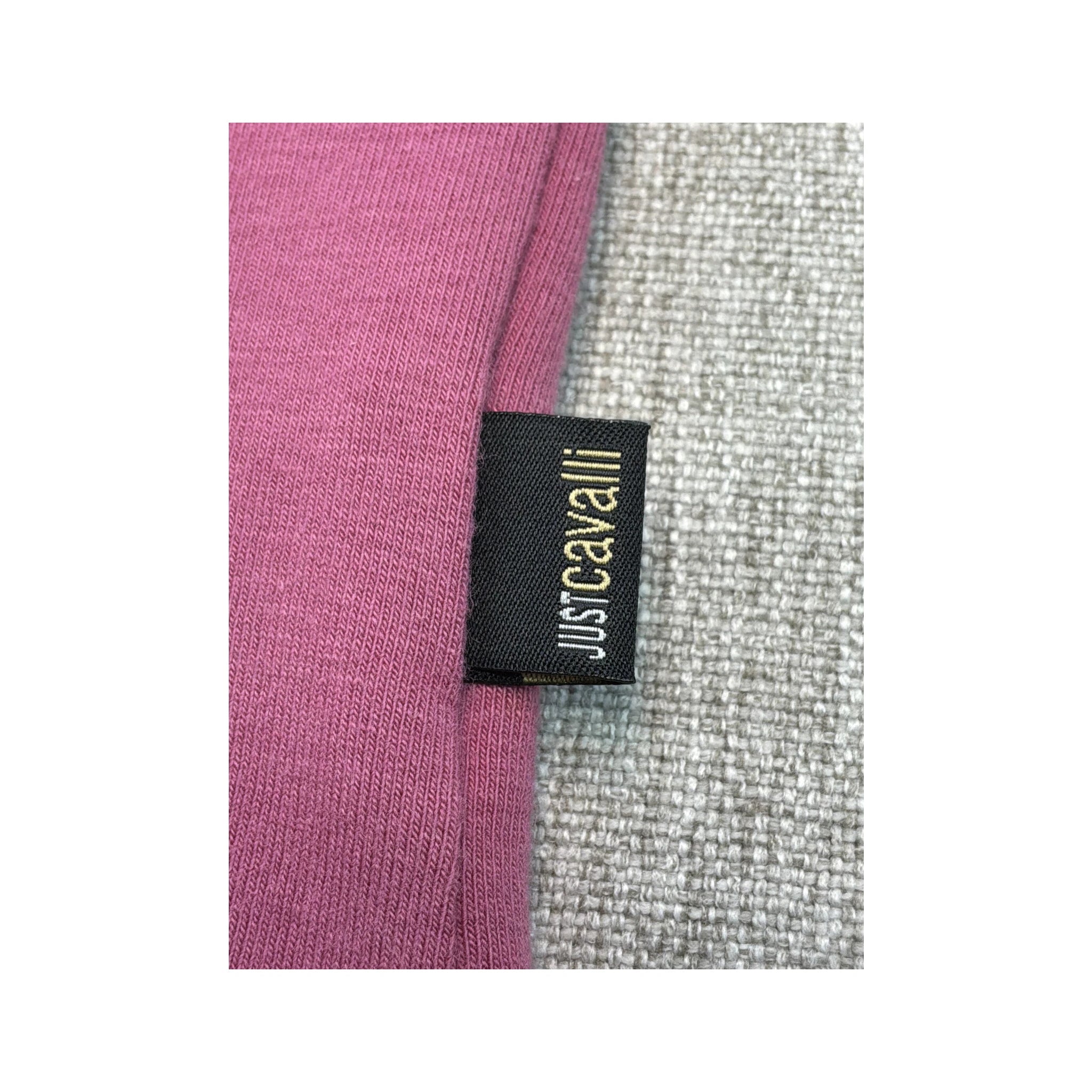 Just Cavalli Sequin Logo Racerback Cotton Tank Top