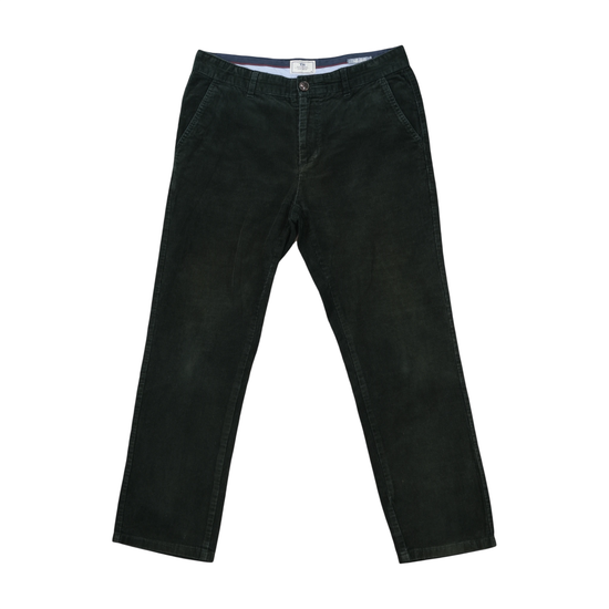EW Easy Wear Dark Green Cotton Corduroy Pants
