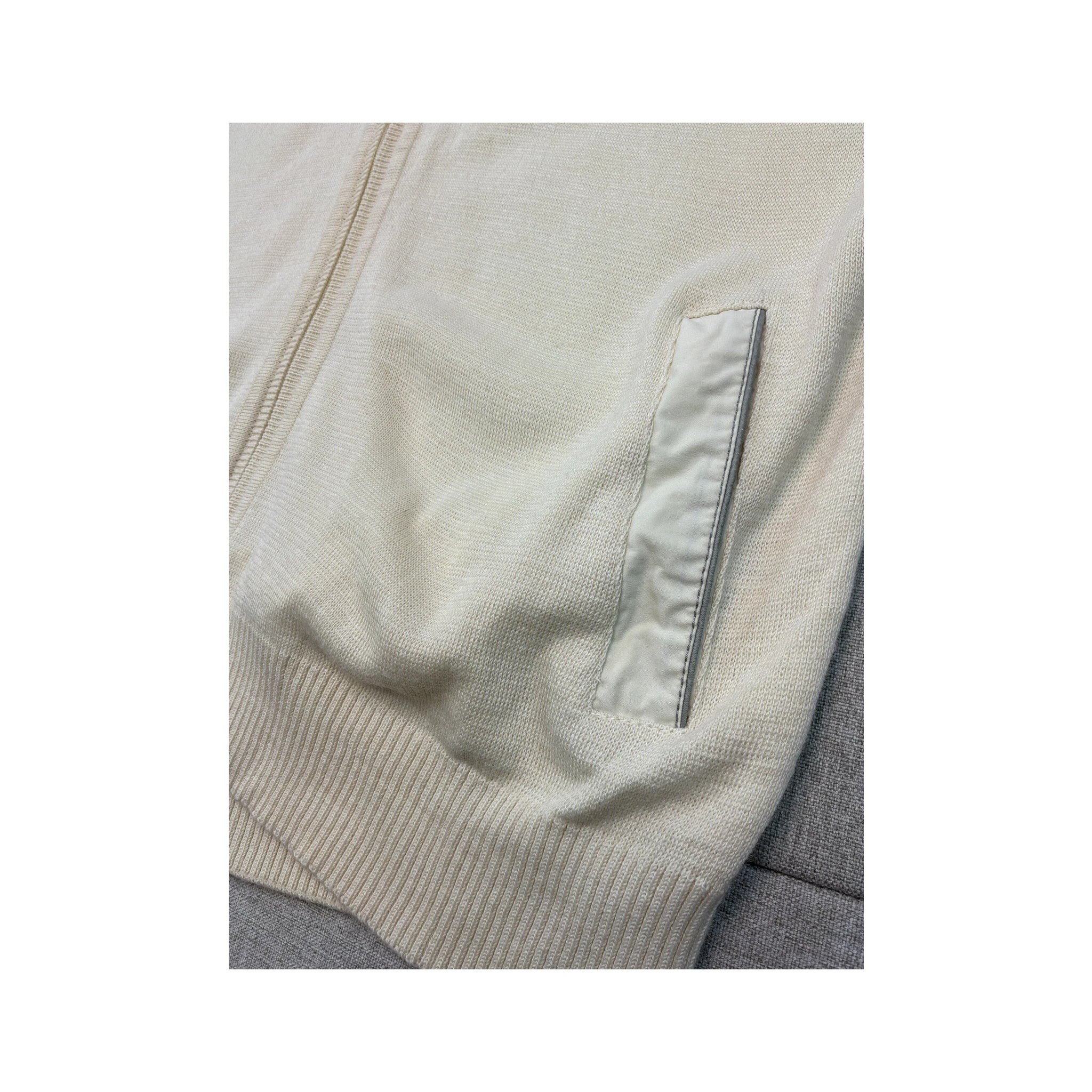 Navigare Vintage New Wool Full Zip Mock Neck Knit Sweater