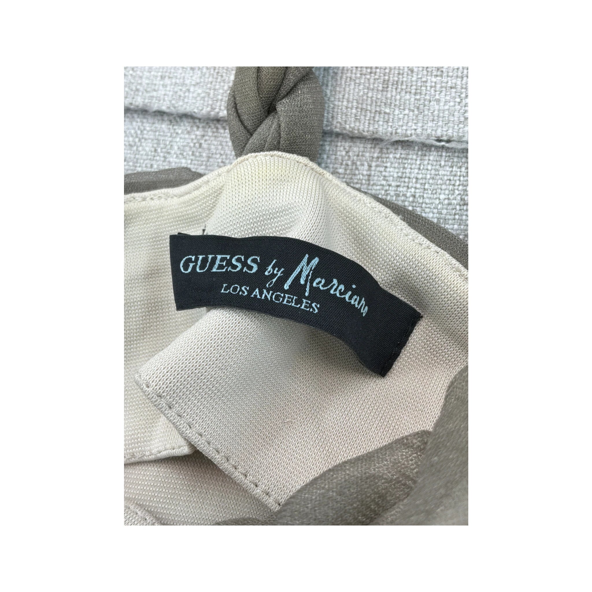 Guess by Marciano Ruched Mesh Asymmetric Mini Dress