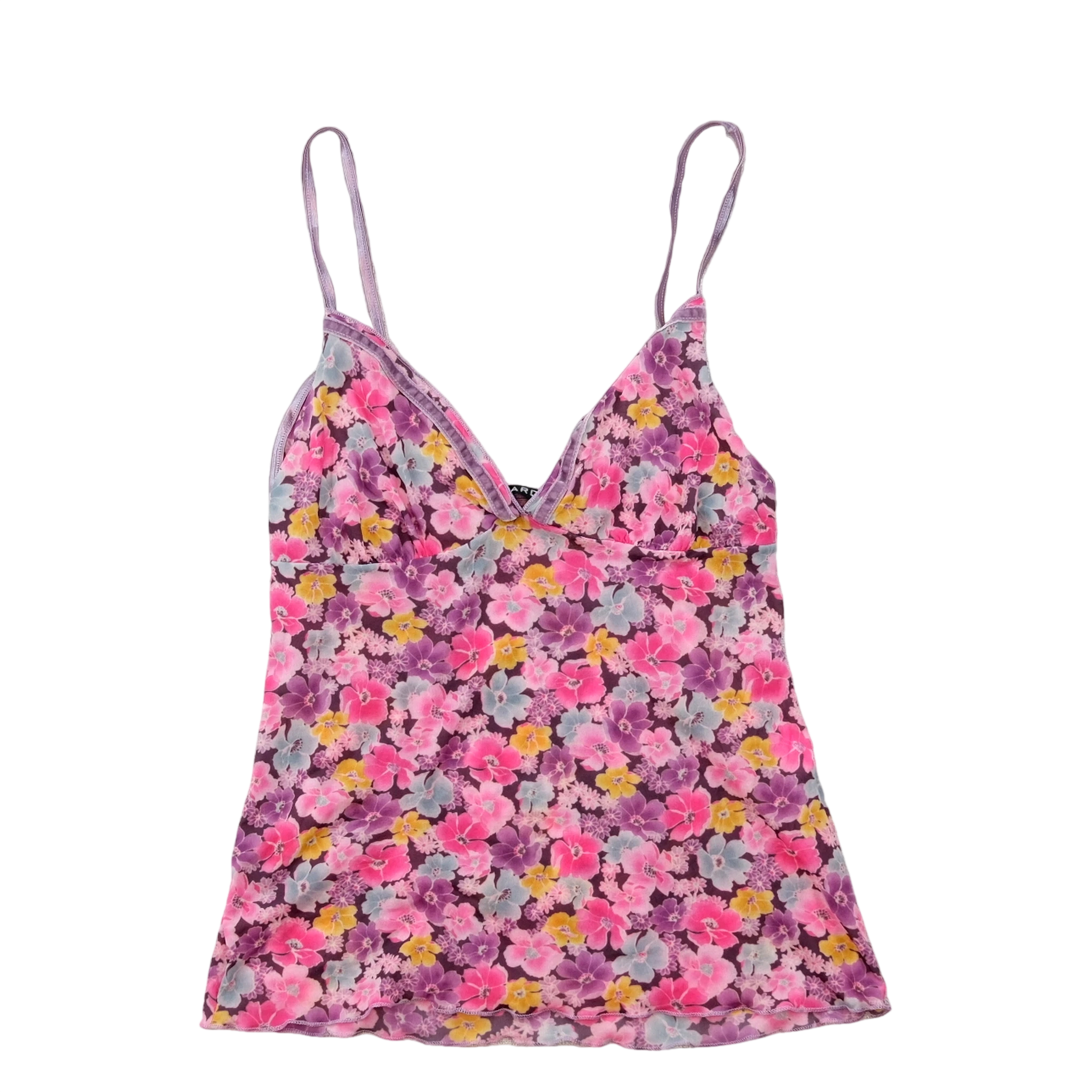 Garda Floral Mesh Camisole Tank Top