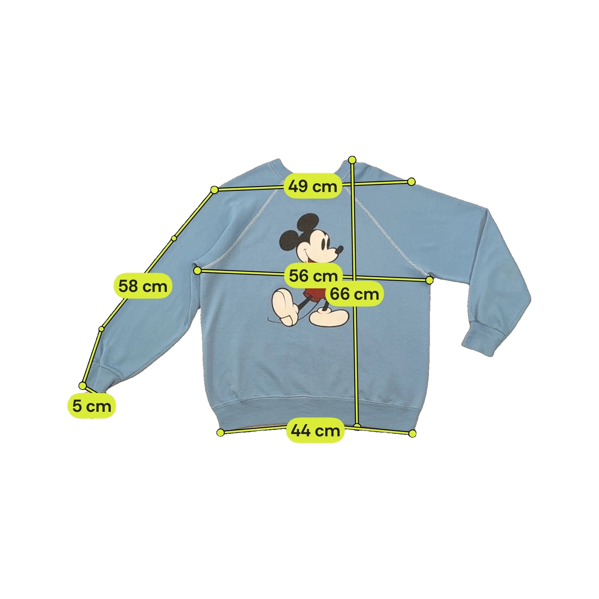 Vintage Mickey Mouse Graphic Raglan Sweatshirt