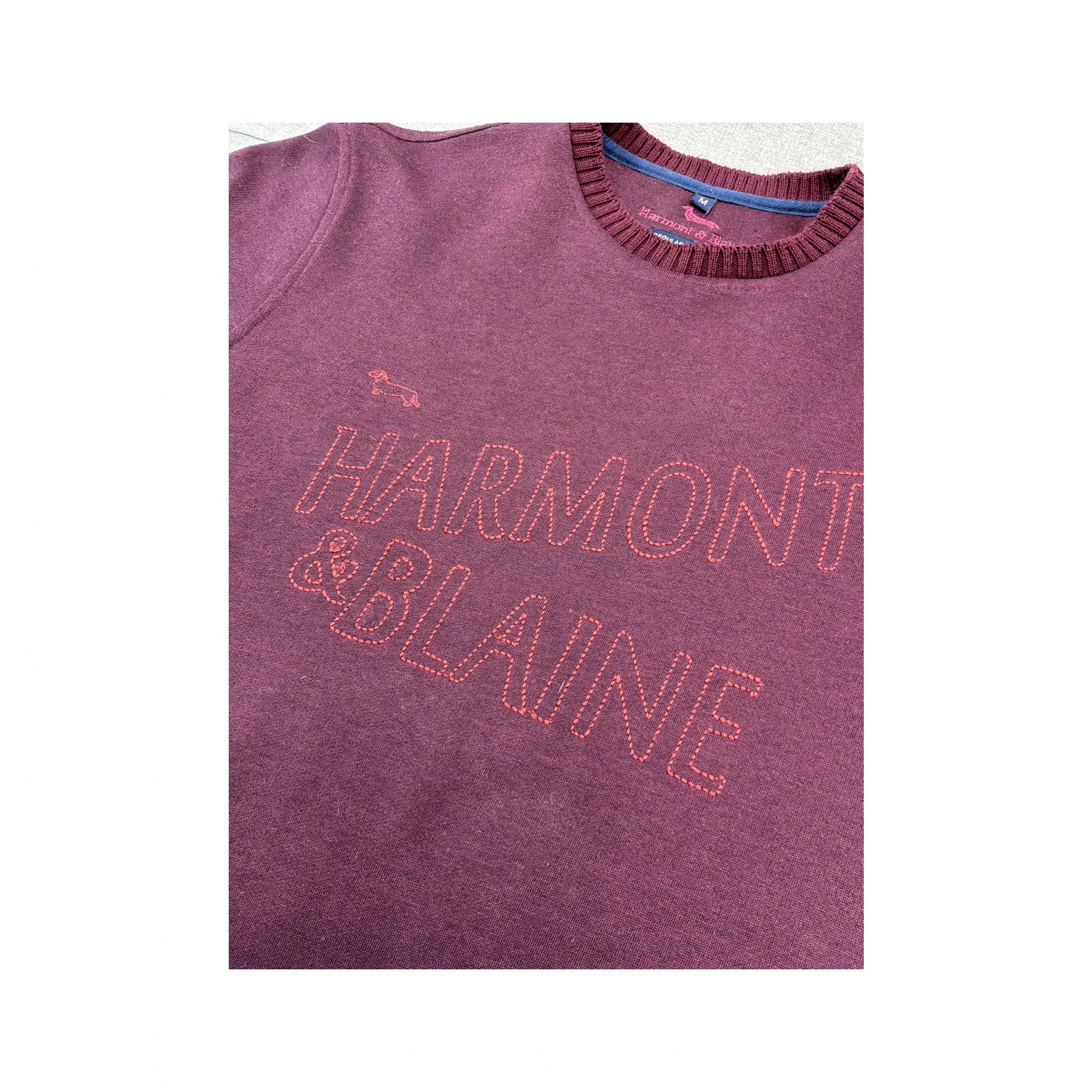 Harmont & Blaine Embroidered Logo Crewneck Sweater