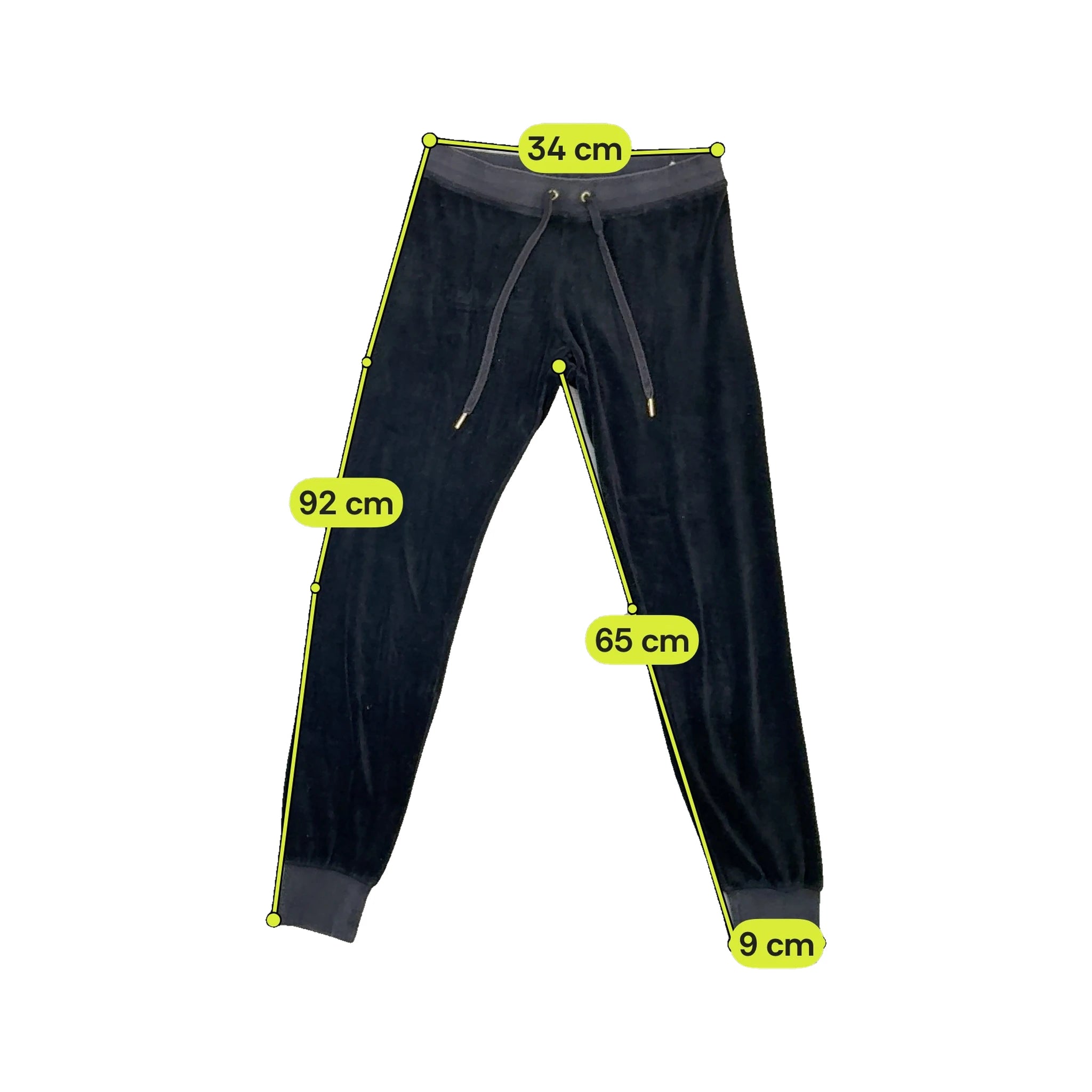 Juicy Couture Black Velour Jogger Pants