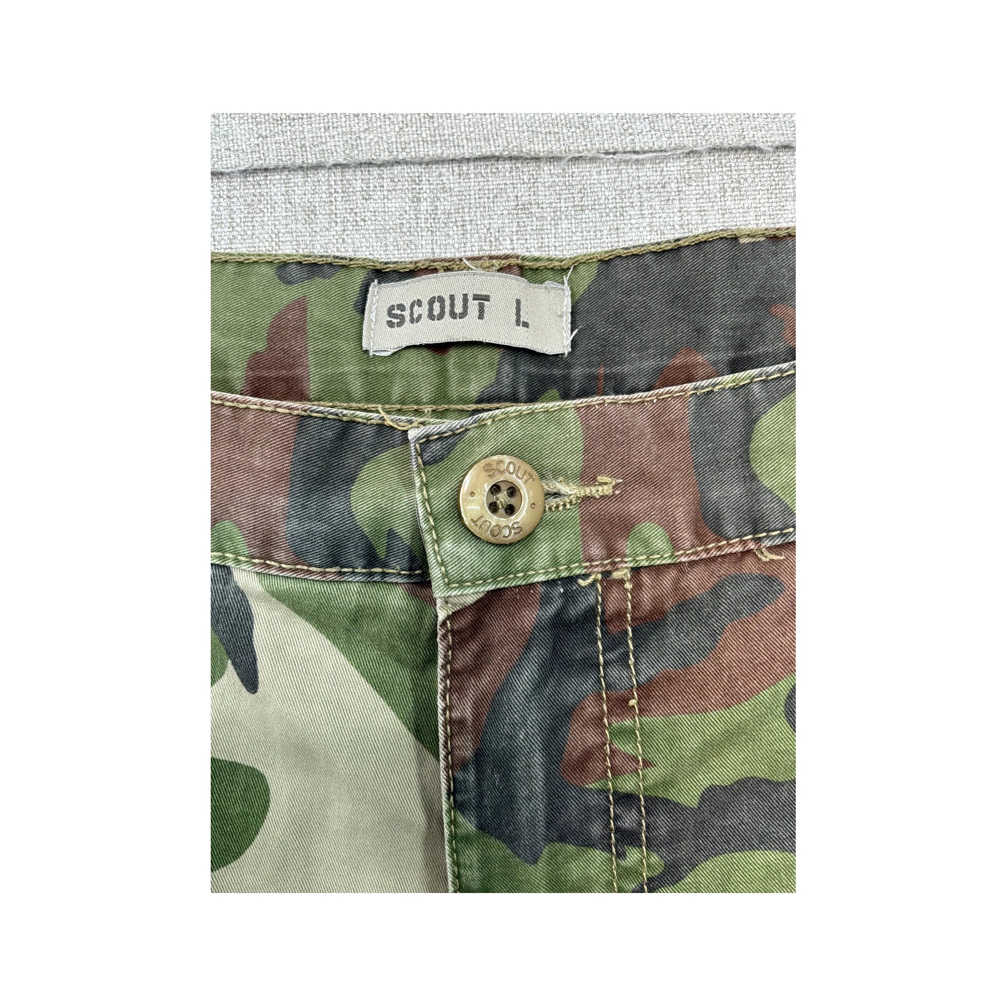 Scout Woodland Camo Cotton Cargo Shorts