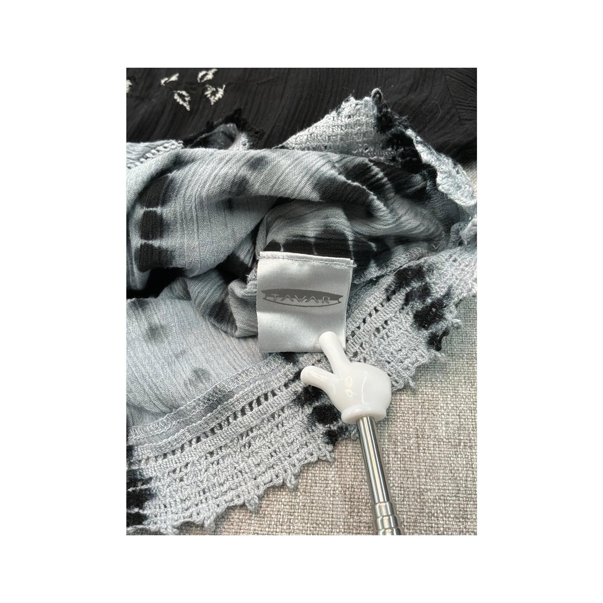 Americo Tavar Embroidered Tie Dye Cotton Blouse