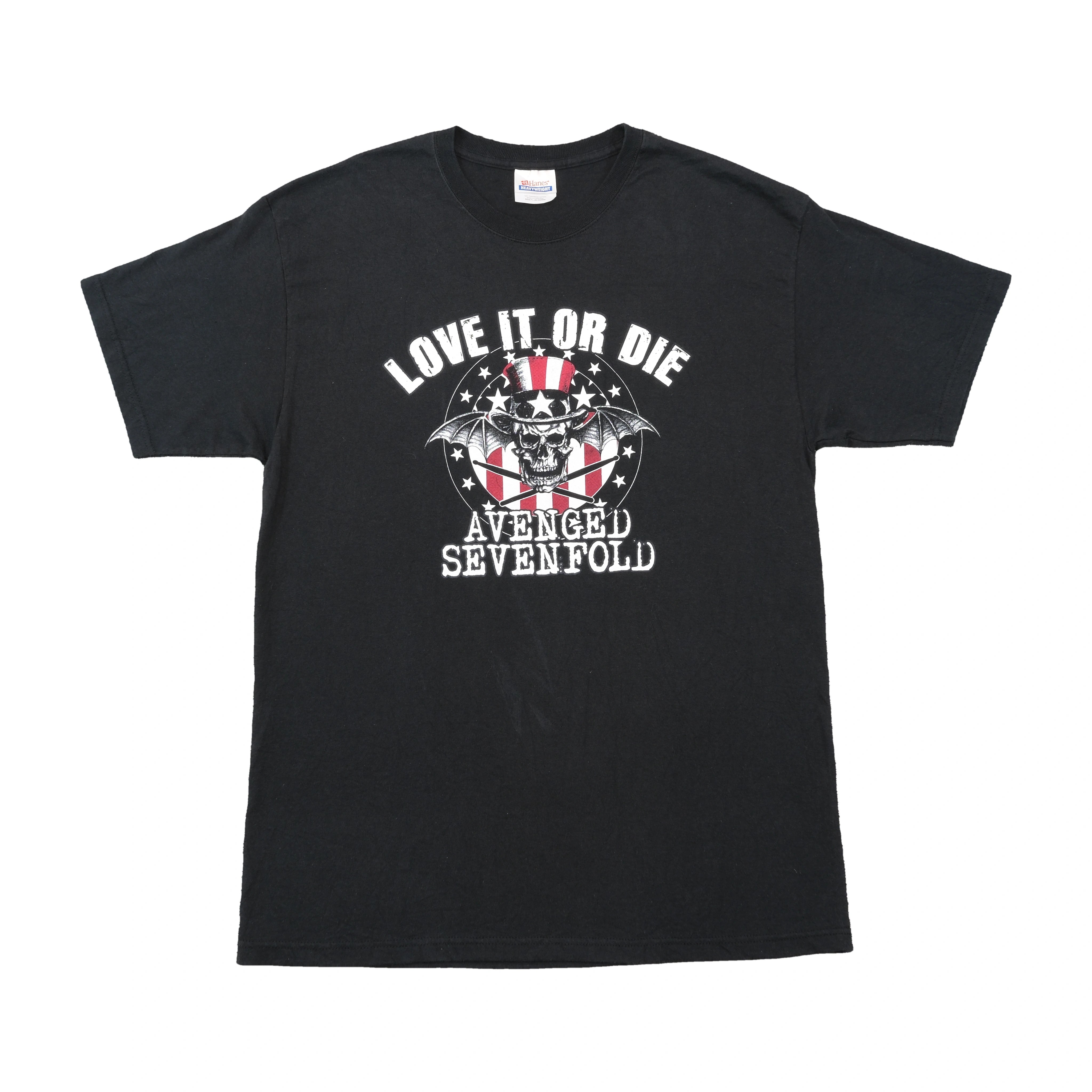 T-shirt de Banda Avenged Sevenfold Love It Or Die com estampado gráfico