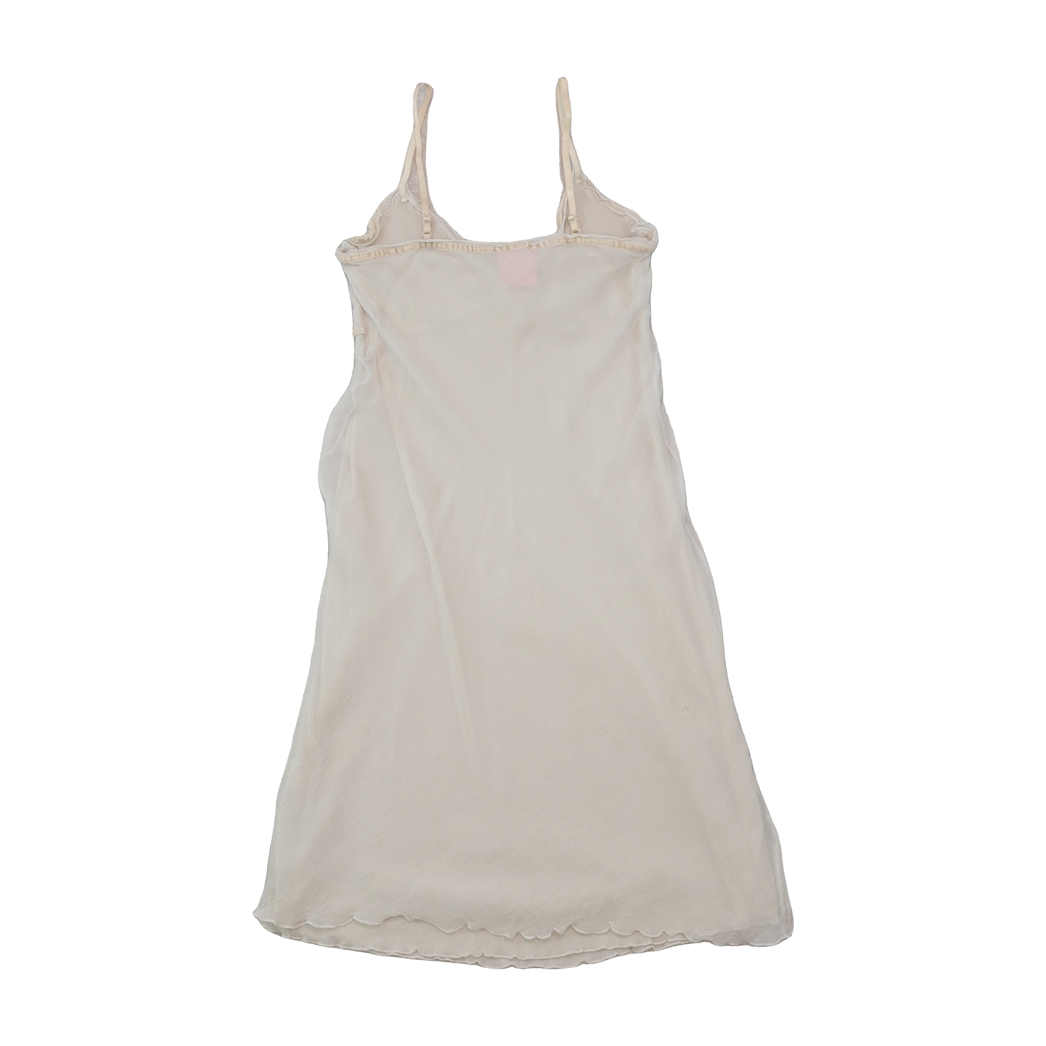 Kaos Sheer Floral Appliqué Silk Blend Tank Top