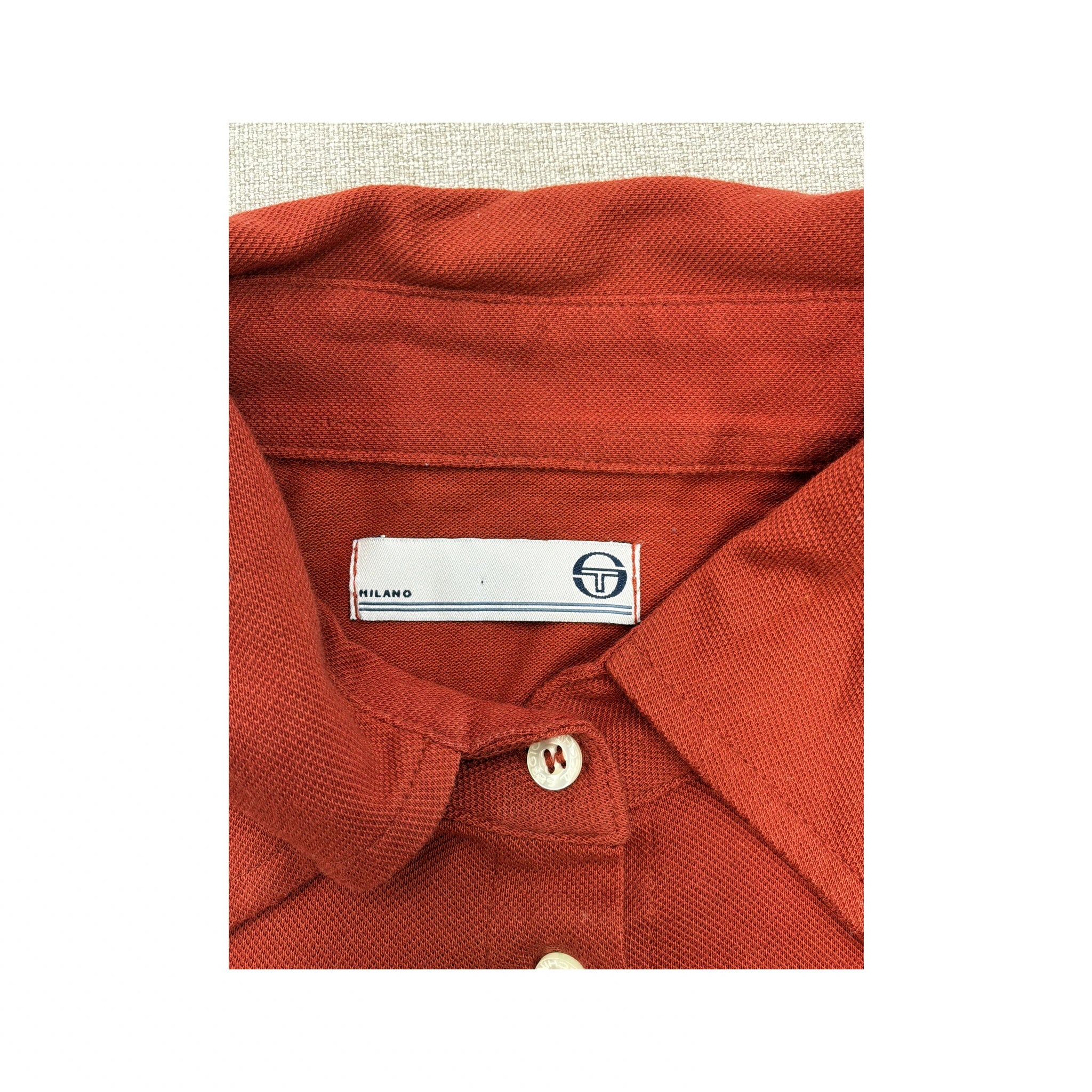 Italian Made Cotton Piqué Button-Front Shirt