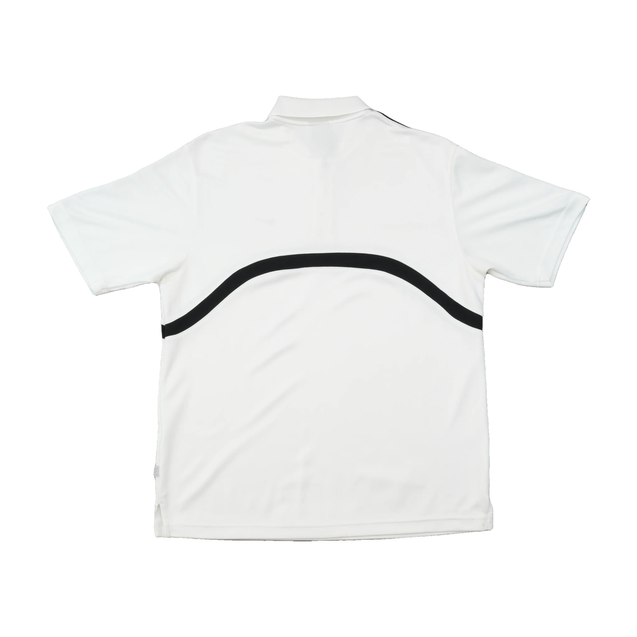 Nike Vintage White Contrast Panel Zip Polo Shirt