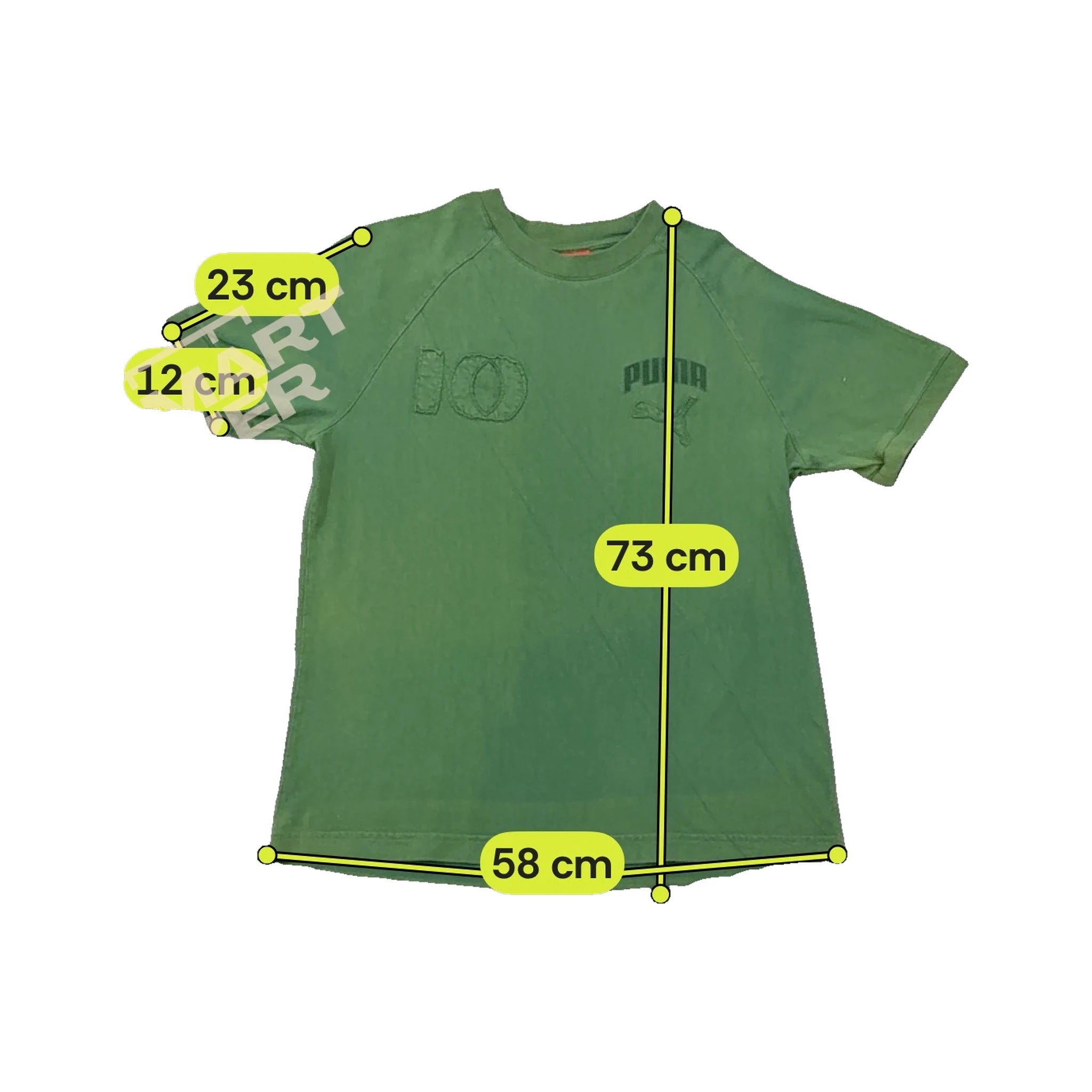 Camisa Raglan Puma vintage Jamaica Número 10 em algodão