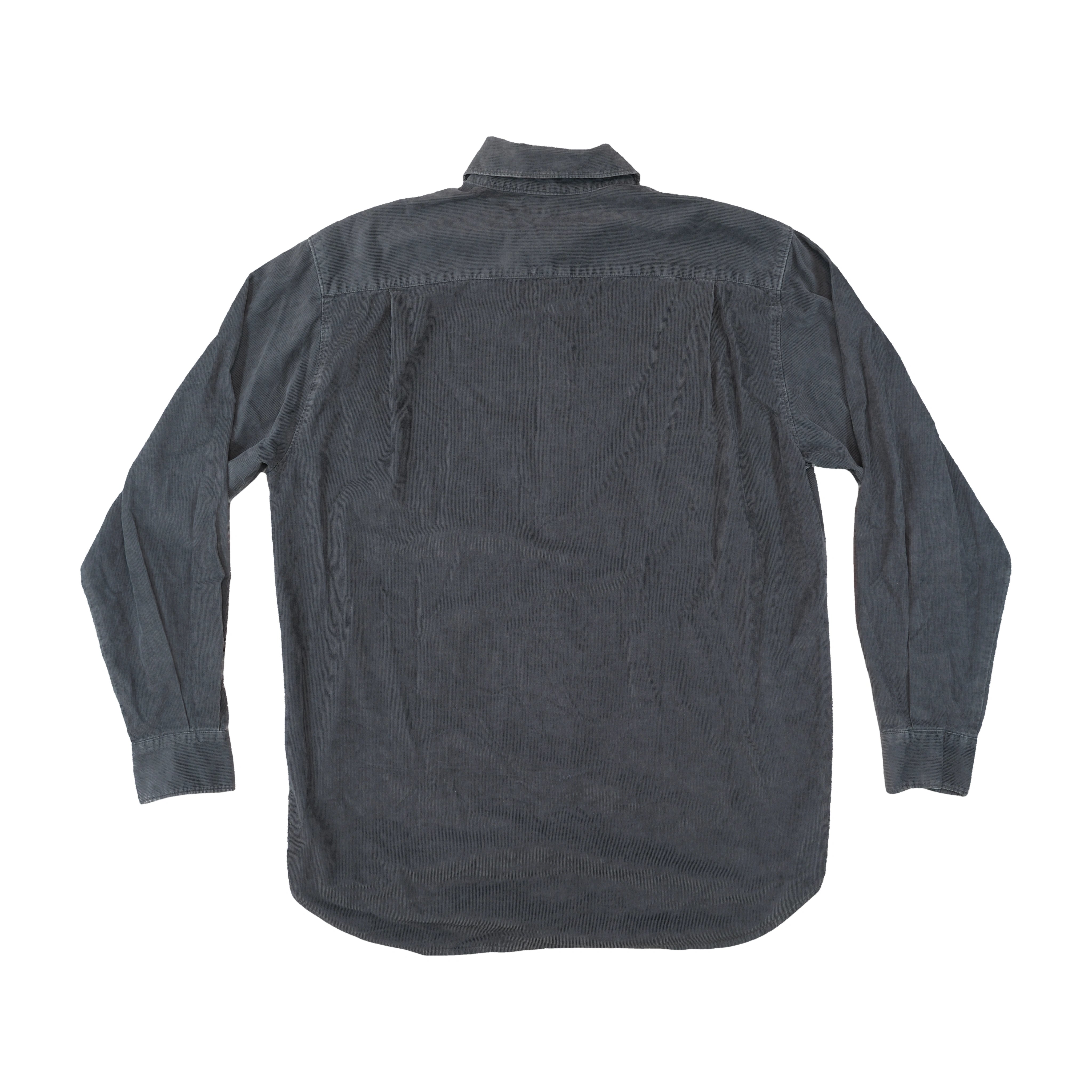 Kolby Gray Cotton Corduroy Button Up Shirt