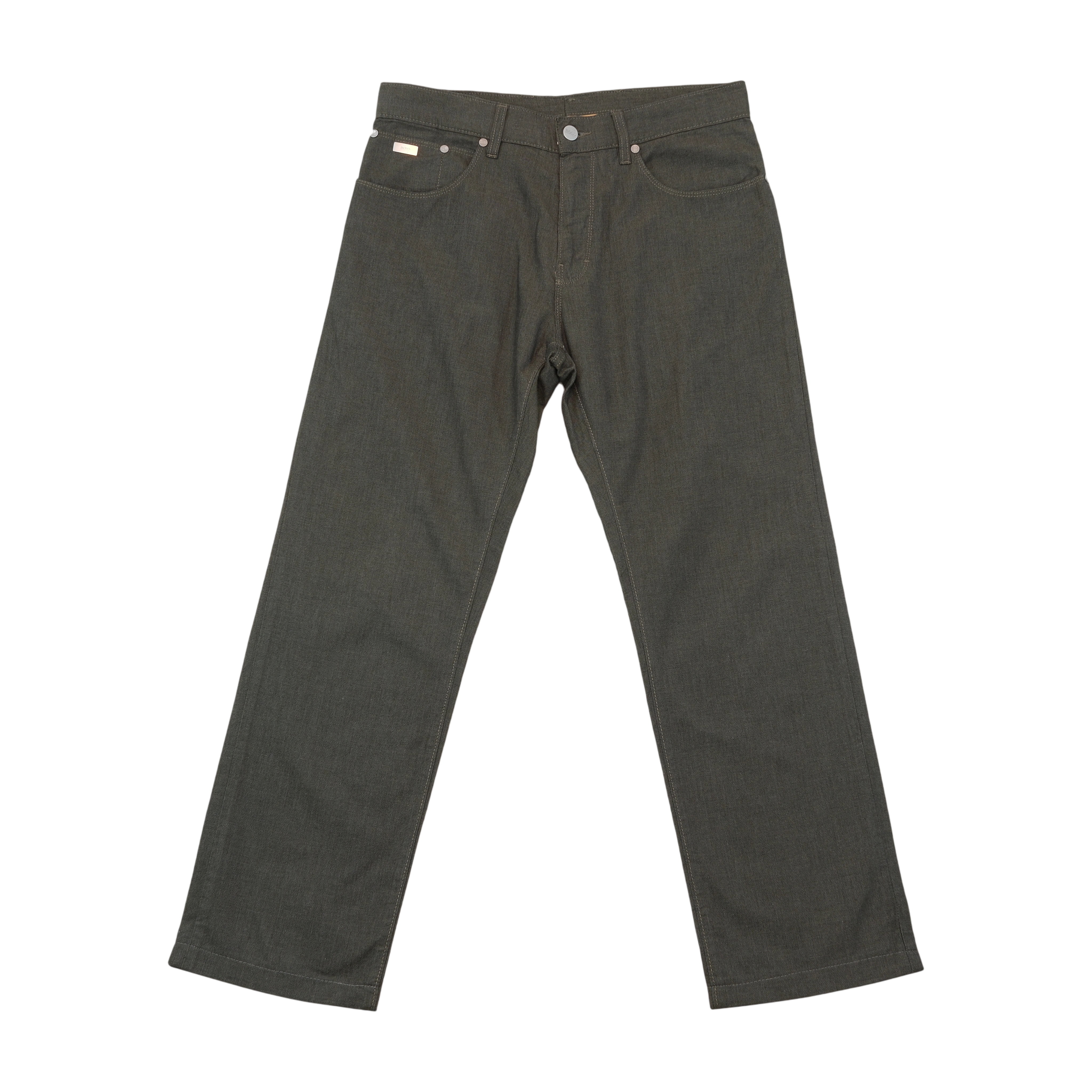 BOSS Hugo Boss Dark Gray Cotton Straight Leg Jeans