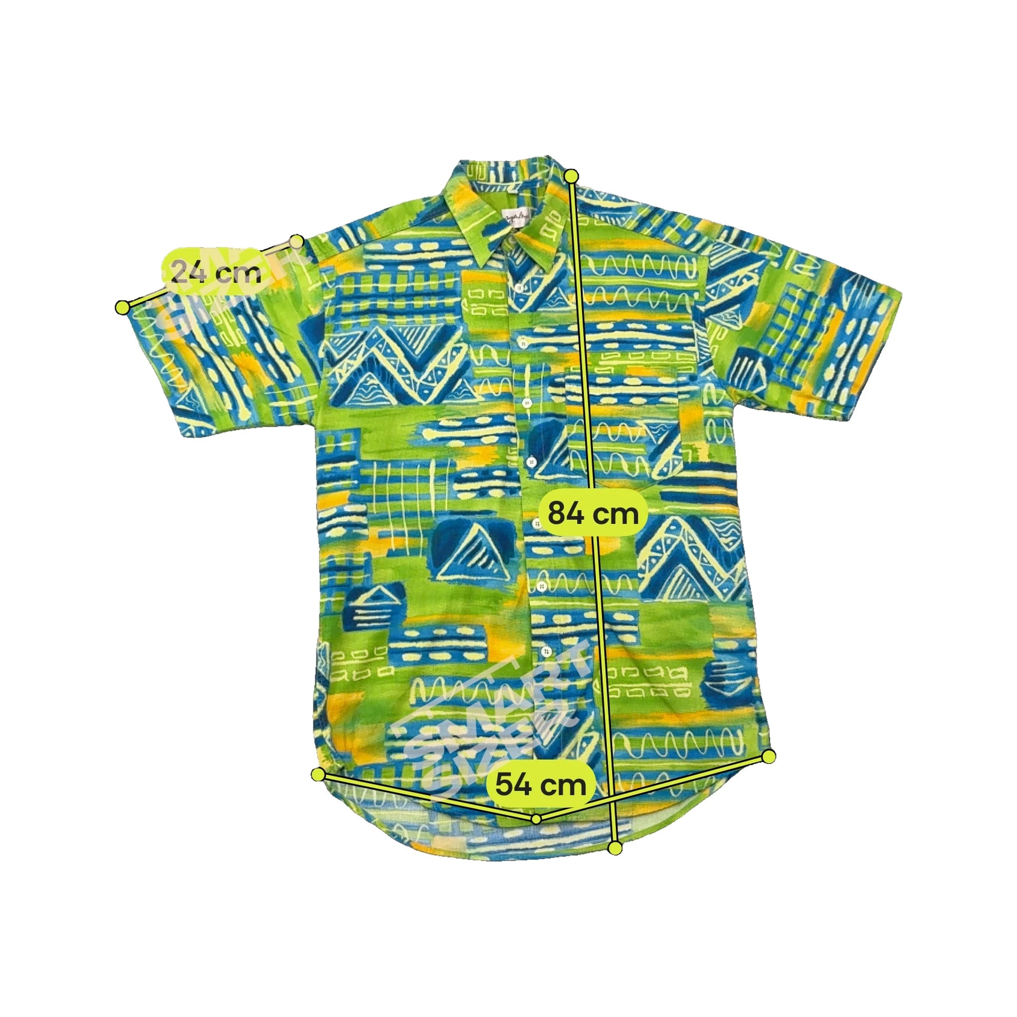 Camisa Angelo Litrico vintage em algodão com estampado abstrato
