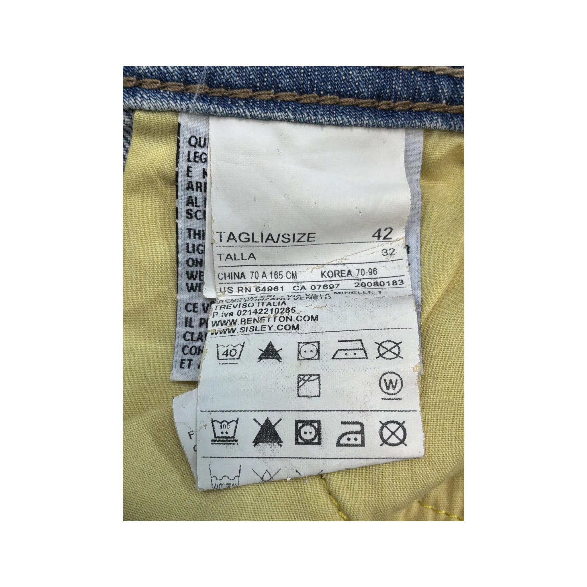 Benetton Jeans Y2K Light Wash Cotton Denim Mini Skirt (Repriced)