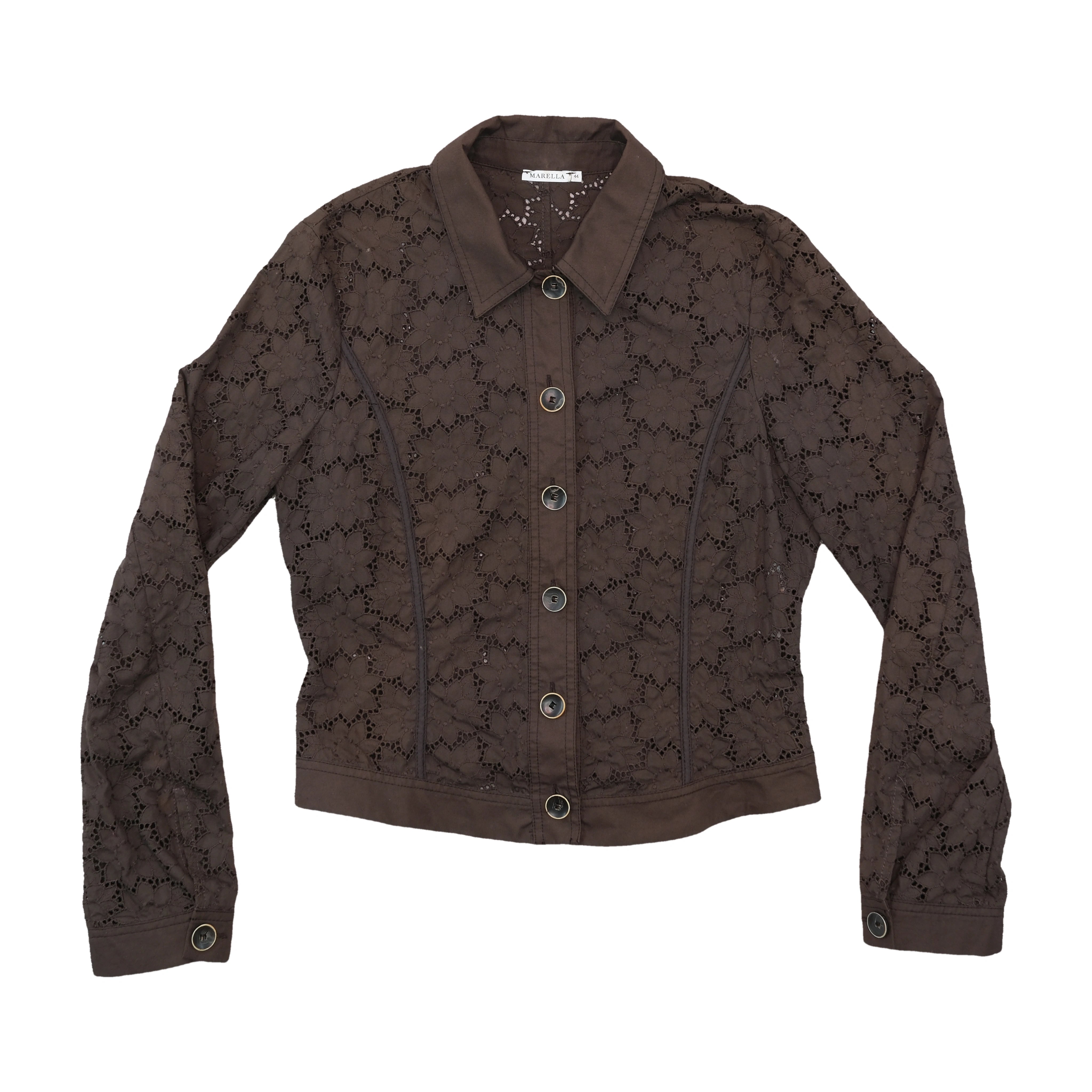 Marella Floral Eyelet Cotton Jacket