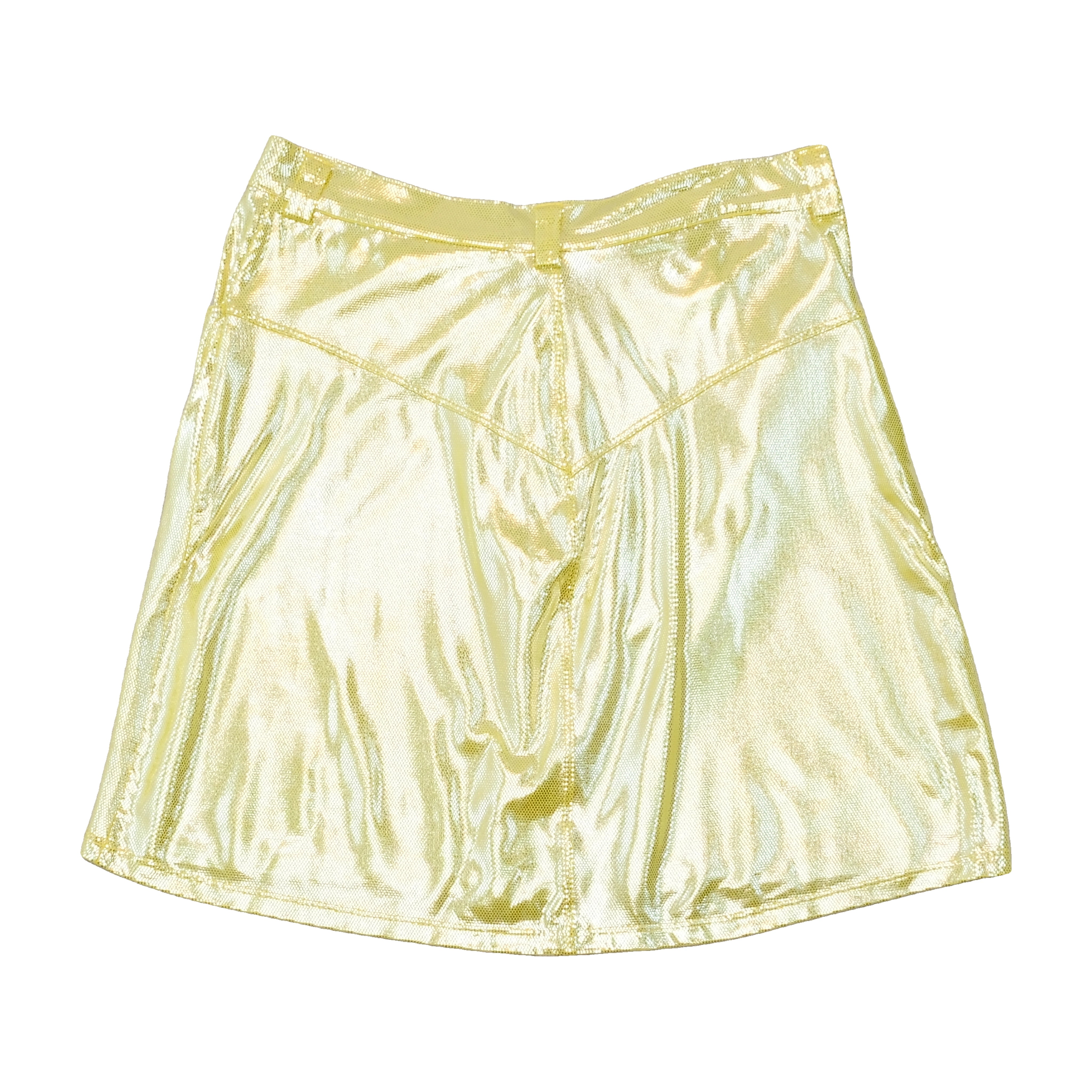 Byblos Italia Metallic Gold Mini Skirt
