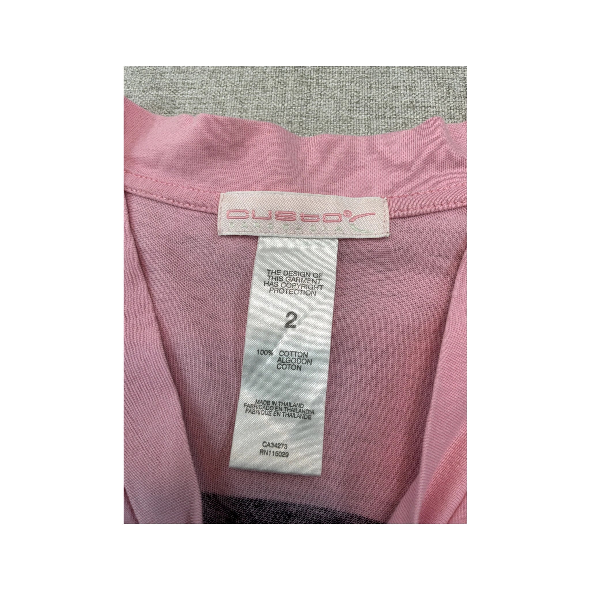 Custo Graphic Tie Neck Cotton Long Sleeve T-shirt (Repriced)