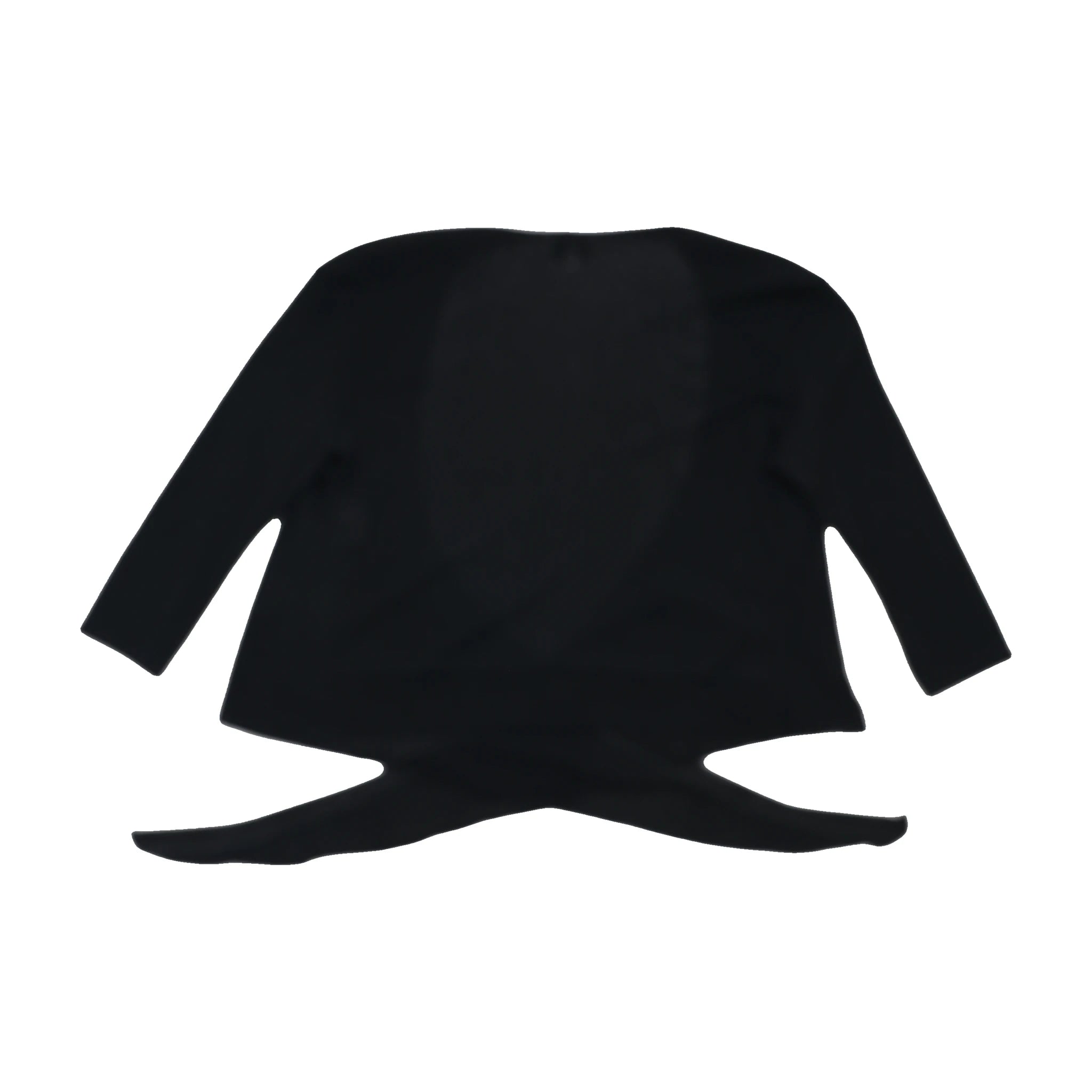Black Transparent Wrap Cardigan