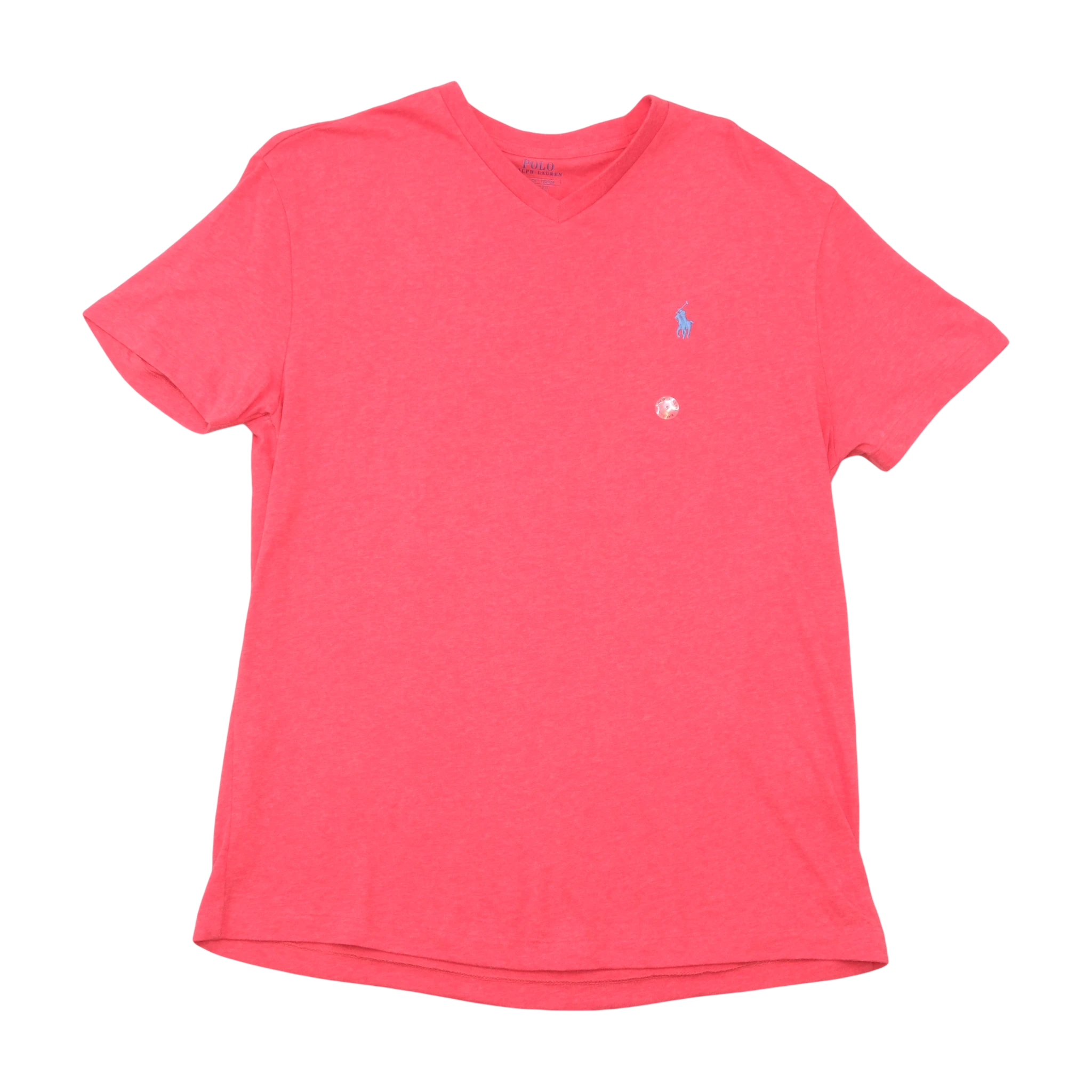 Polo Ralph Lauren Classic Fit Pink V-Neck Cotton T-Shirt