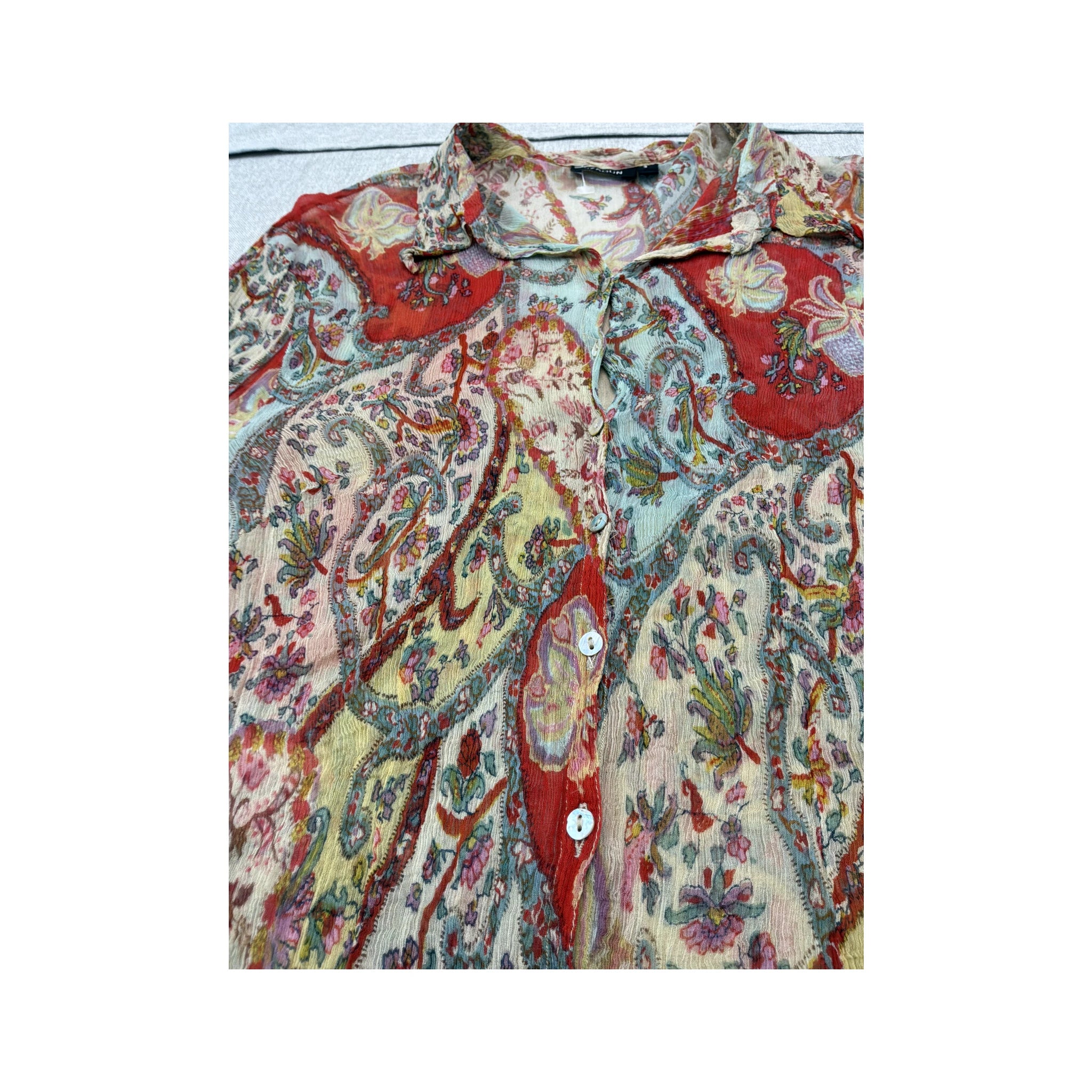 Szagun Paisley Sheer Viscose Blouse