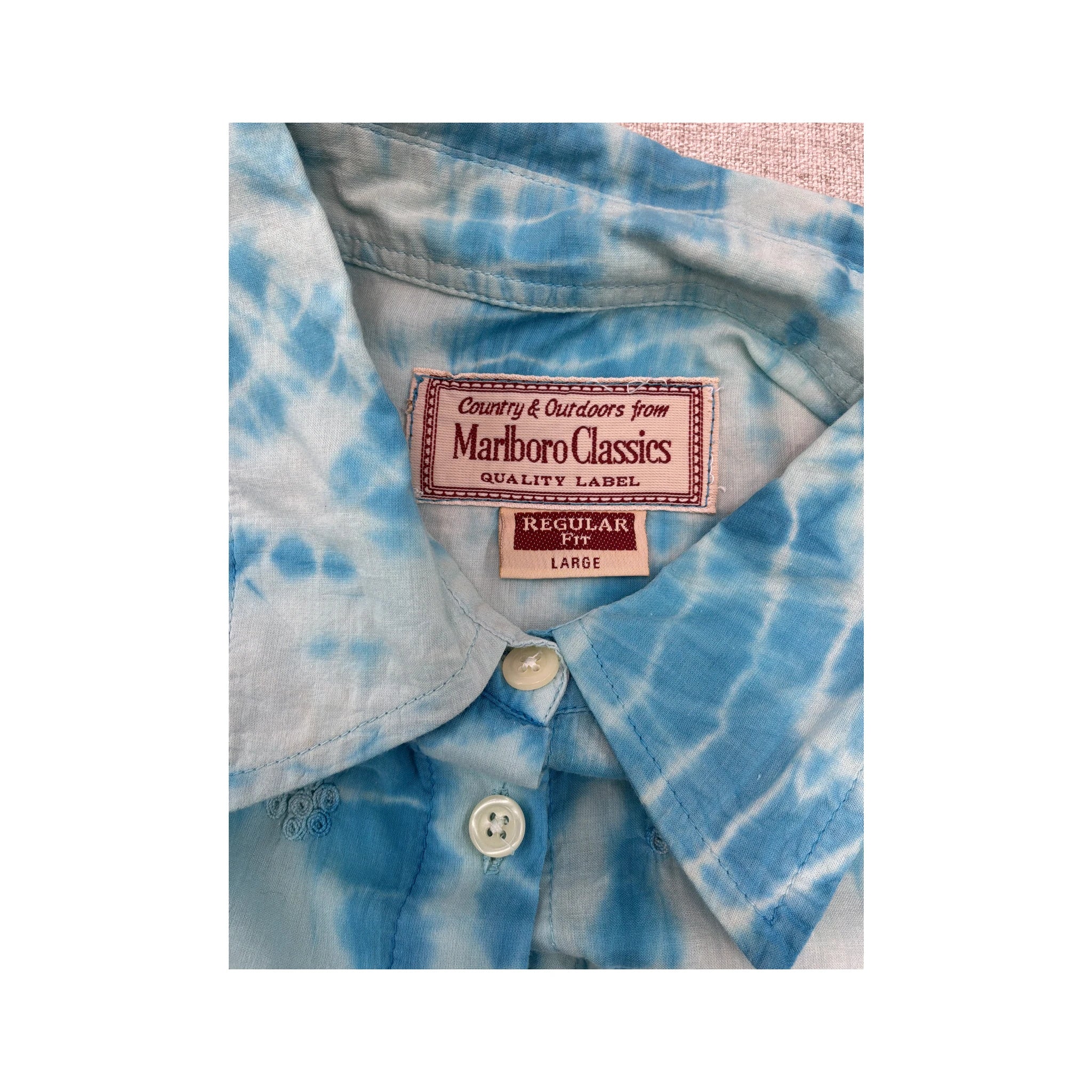 Camisa Marlboro Classics Tie-Dye com Bainha de Folhos