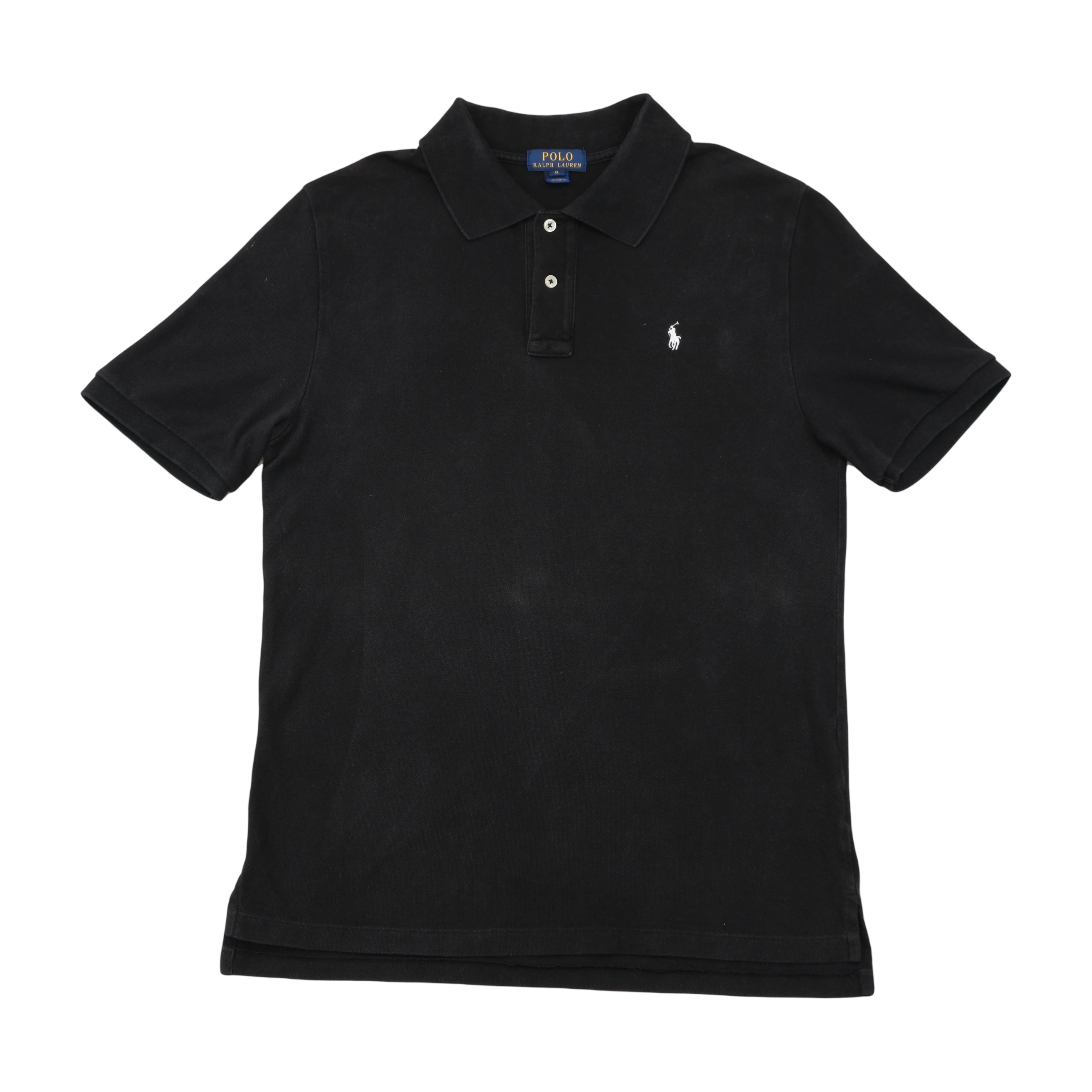 Polo Ralph Lauren Black Cotton Pique Pony Logo Polo