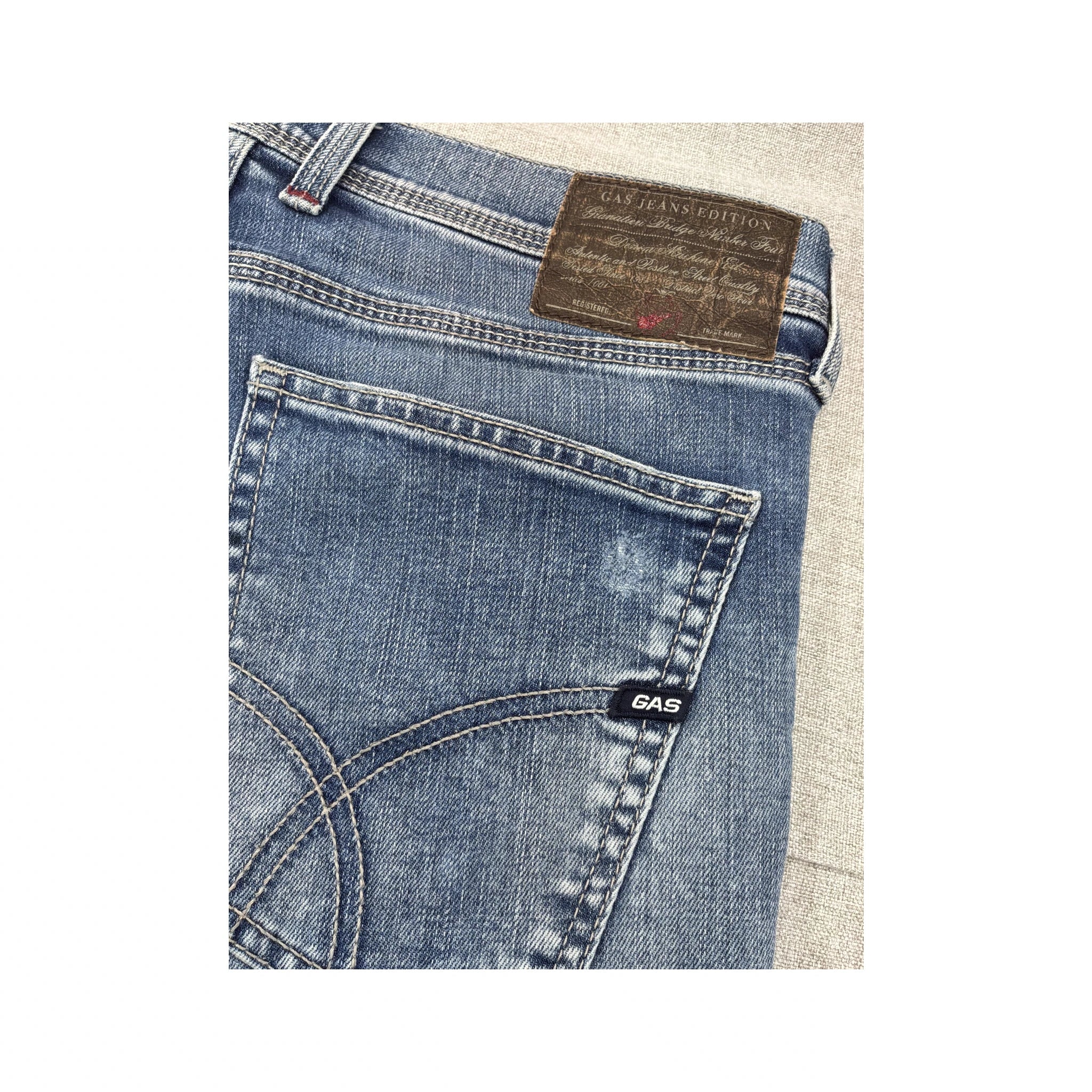 GAS Faded Wash Stretch Denim Jeans
