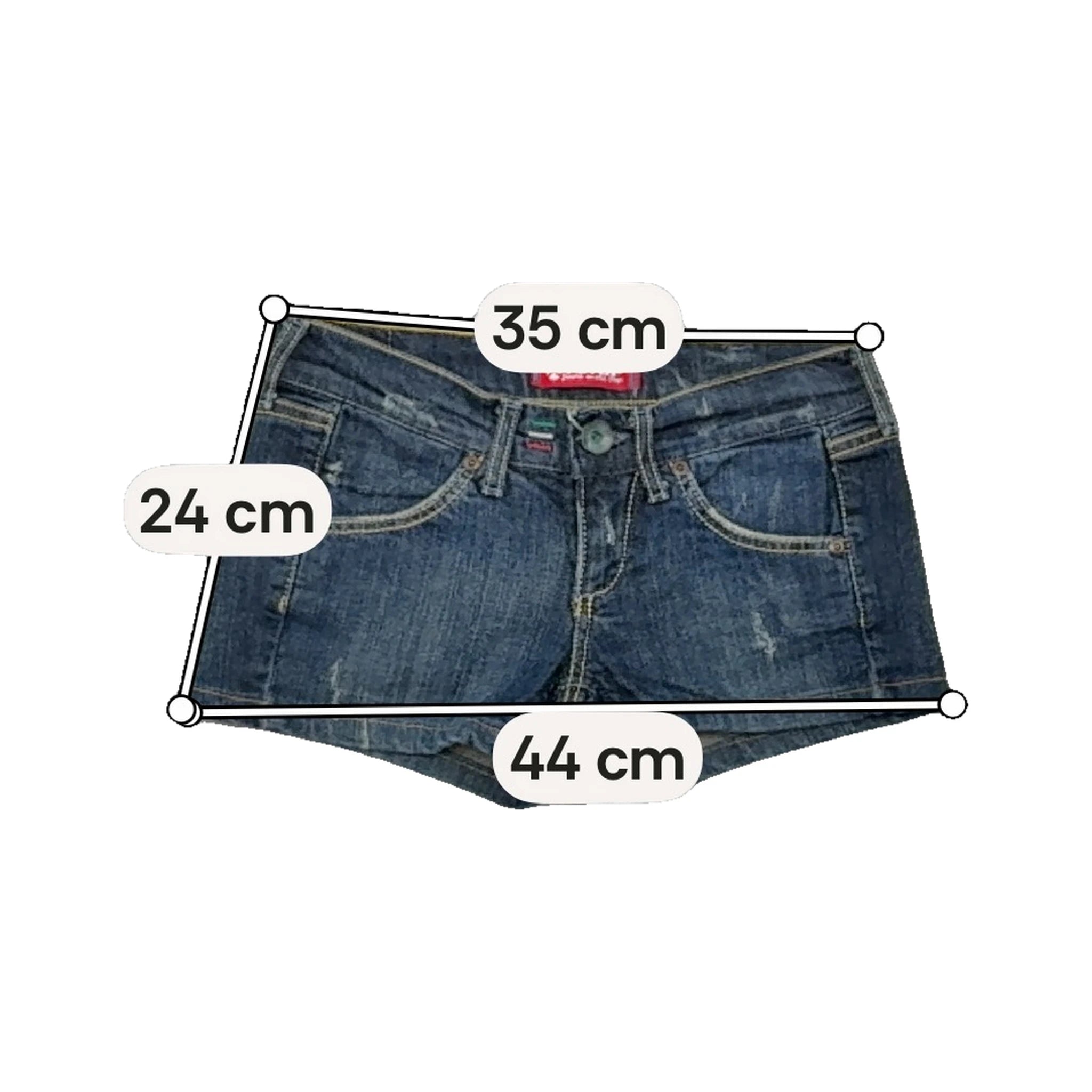 Pitstop Distressed Dark Wash Denim Shorts