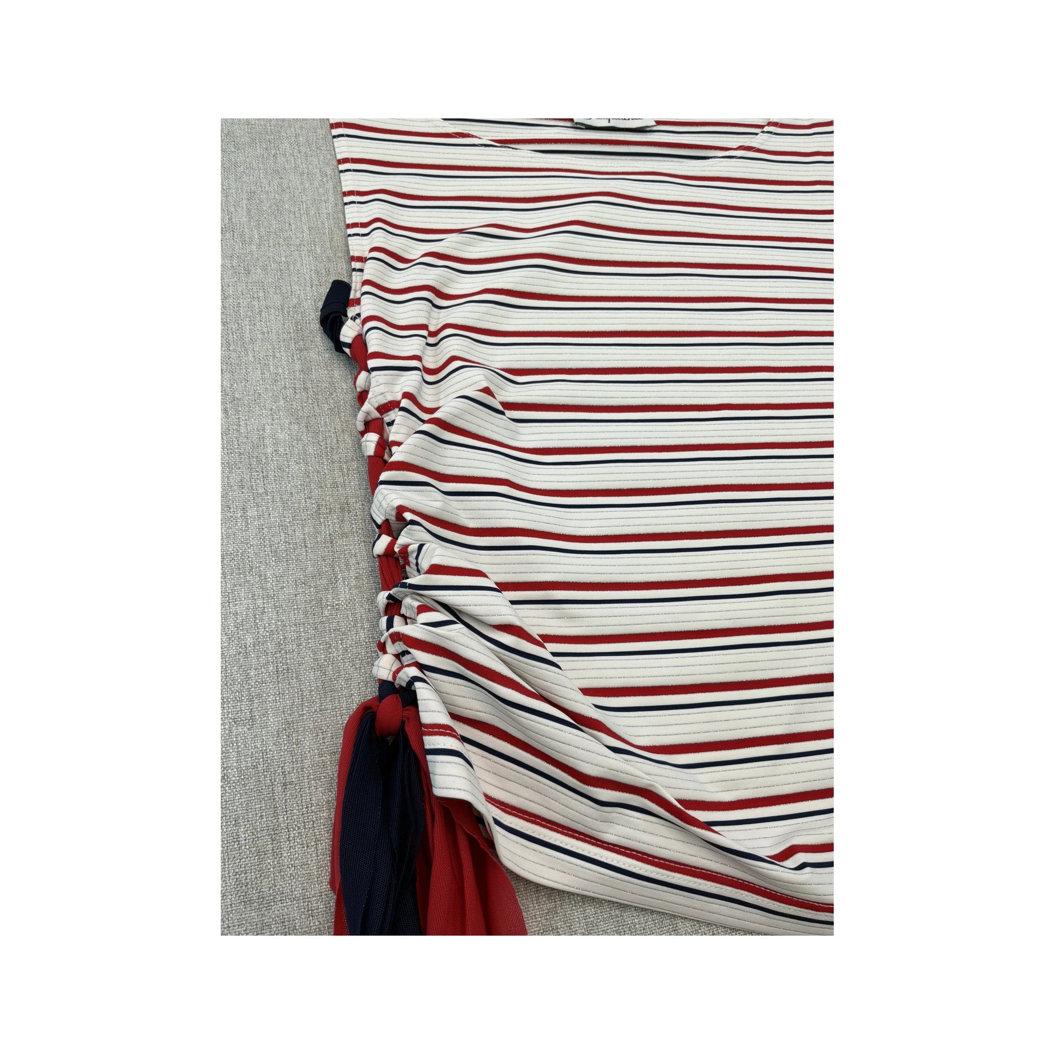 Trasparenze Striped Side Tie Tank Top